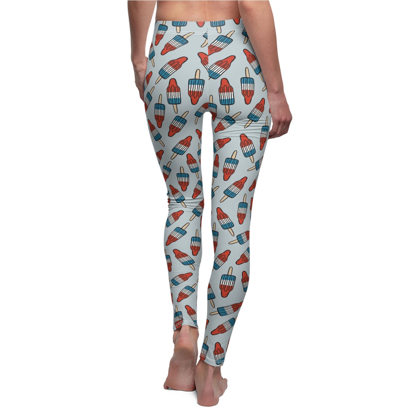 Rocket Pop 4th of July Womens Leggings Stretch Pants - Saiko Studio