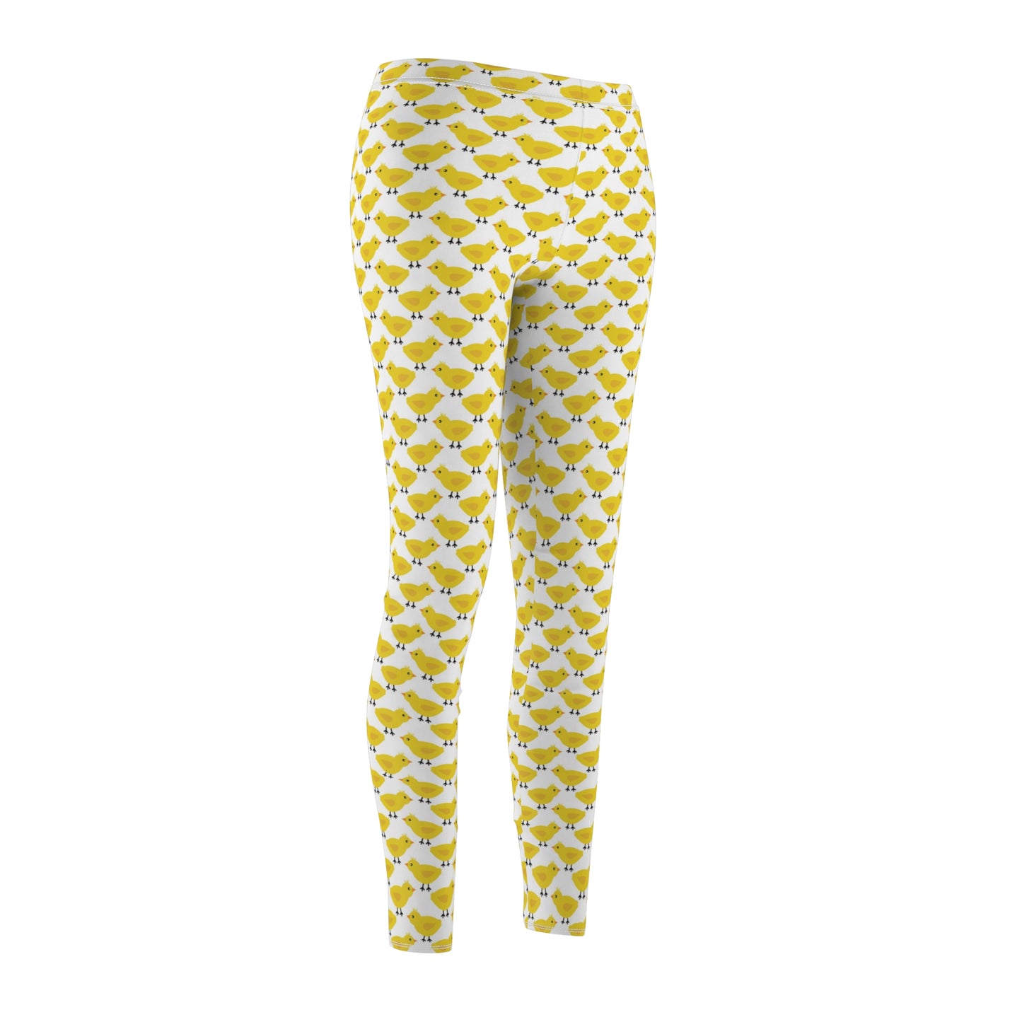 Yellow Easter Chick Womens Leggings Yoga Pants - Saiko Studio