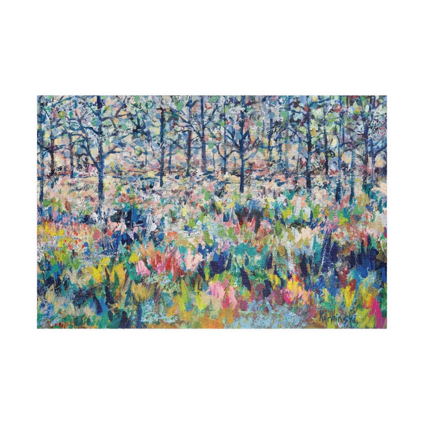 Colorful Landscape Nature Art Adult Wood Jigsaw Puzzle - Healing From The Storm Leslie Karpinski