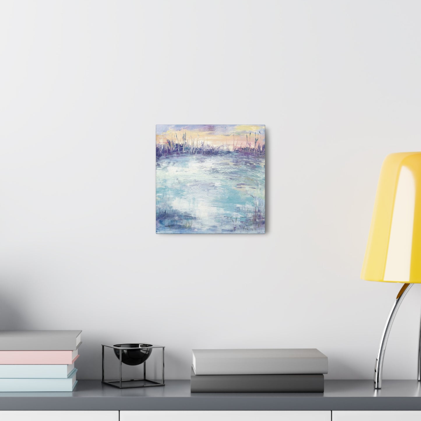 Nature Water Contemporary Canvas Wall Art Print Landscape Art - Flow of Life by Leslie Karpinski