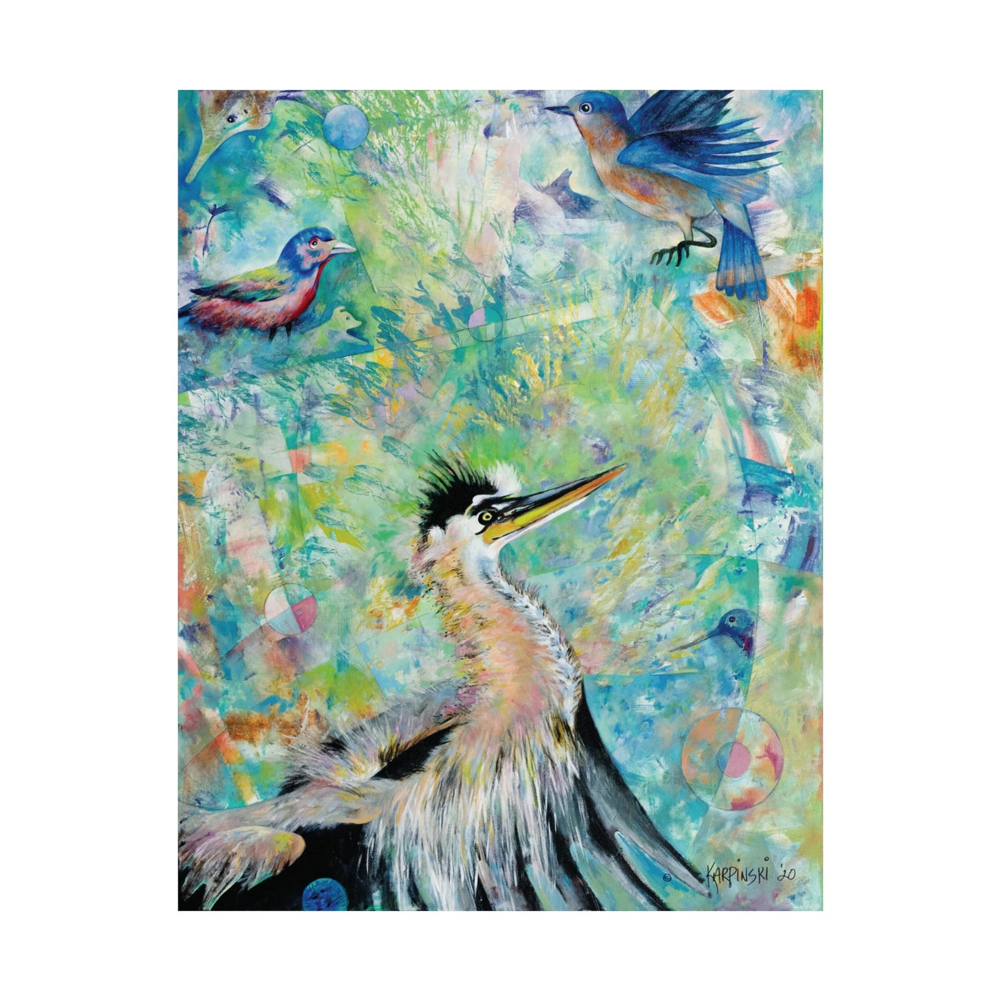 Bird Wall Art Poster Print Nature Artwork Home Decor - Messengers in the Sky by Leslie Karpinski
