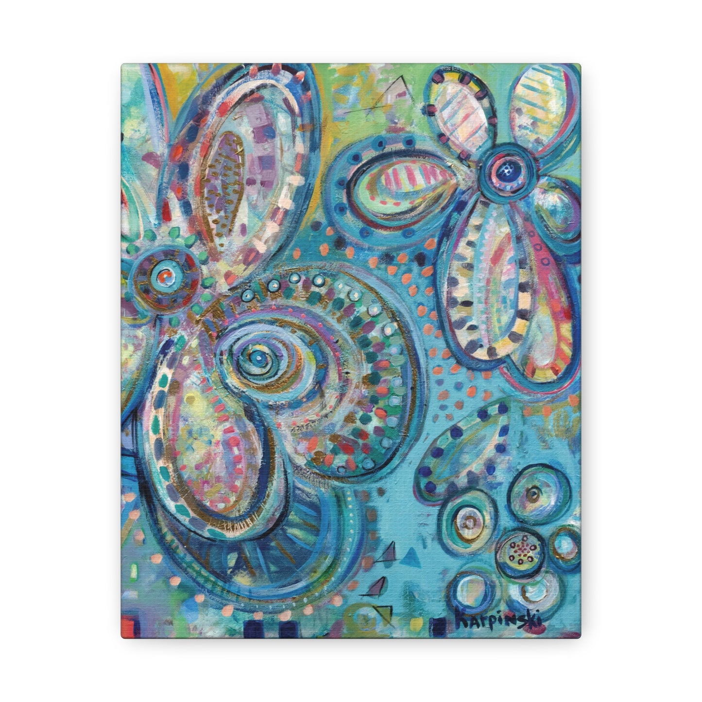 Flower Colorful Canvas Nature Art Contemporary Art Print Artwork - World Love