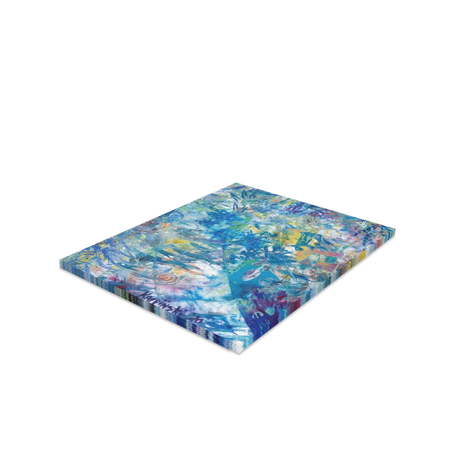 Peaceful Abstract Art Print Greeting Card Multi Pack - Ascension - Leslie Karpinski