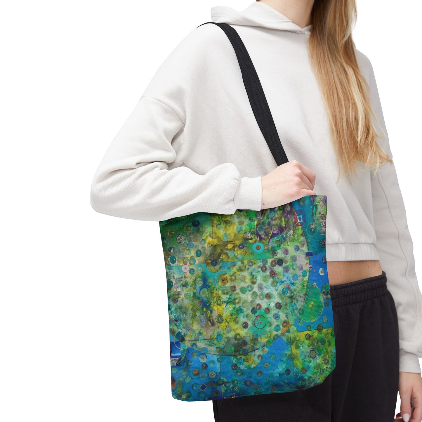 Earth Art Canvas Shopping Tote Bag - Leslie Karpinski