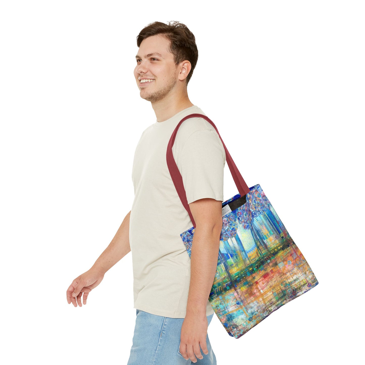 Tree Landscape Art Tote Bag Canvas Shopping Bag - Rise Up to The Gates of Glory - Leslie Karpinski