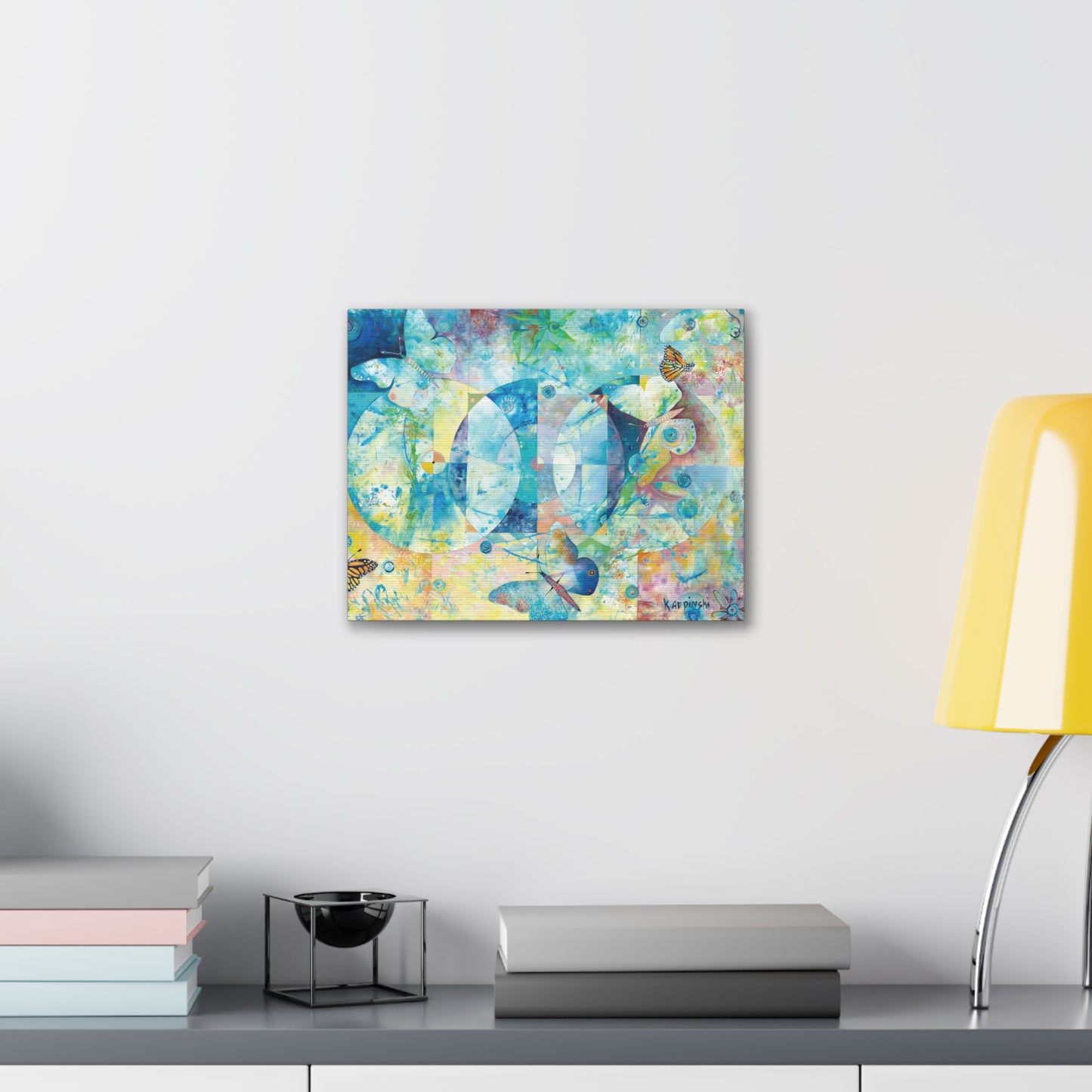 Colorful Butterfly Abstract Canvas Art Print - Wings of Butterflies By Leslie Karpinski