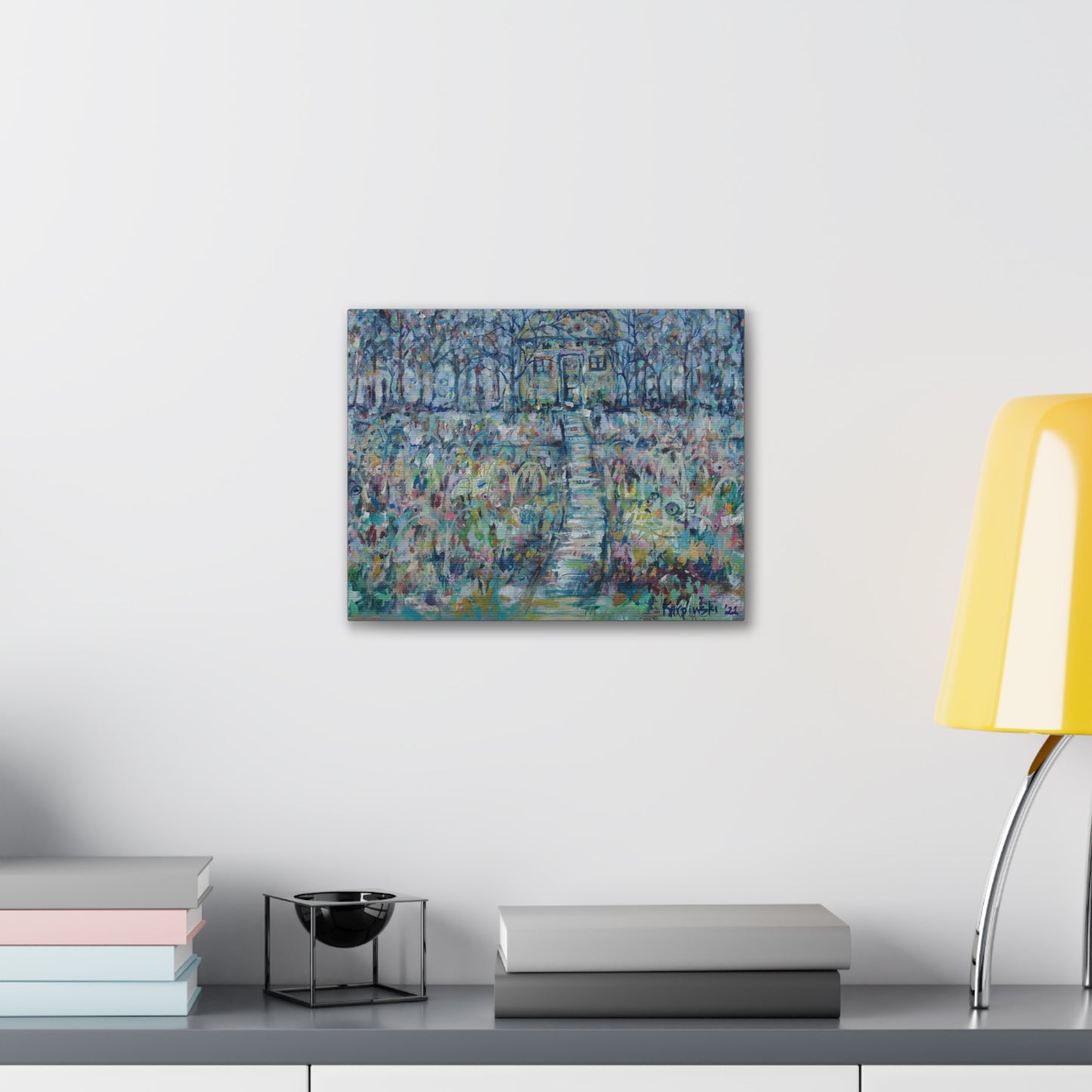 Colorful Tree Abstract Landscape Canvas Art Wall Decor Artwork - Climbing to a Higher Place By Leslie Karpinski