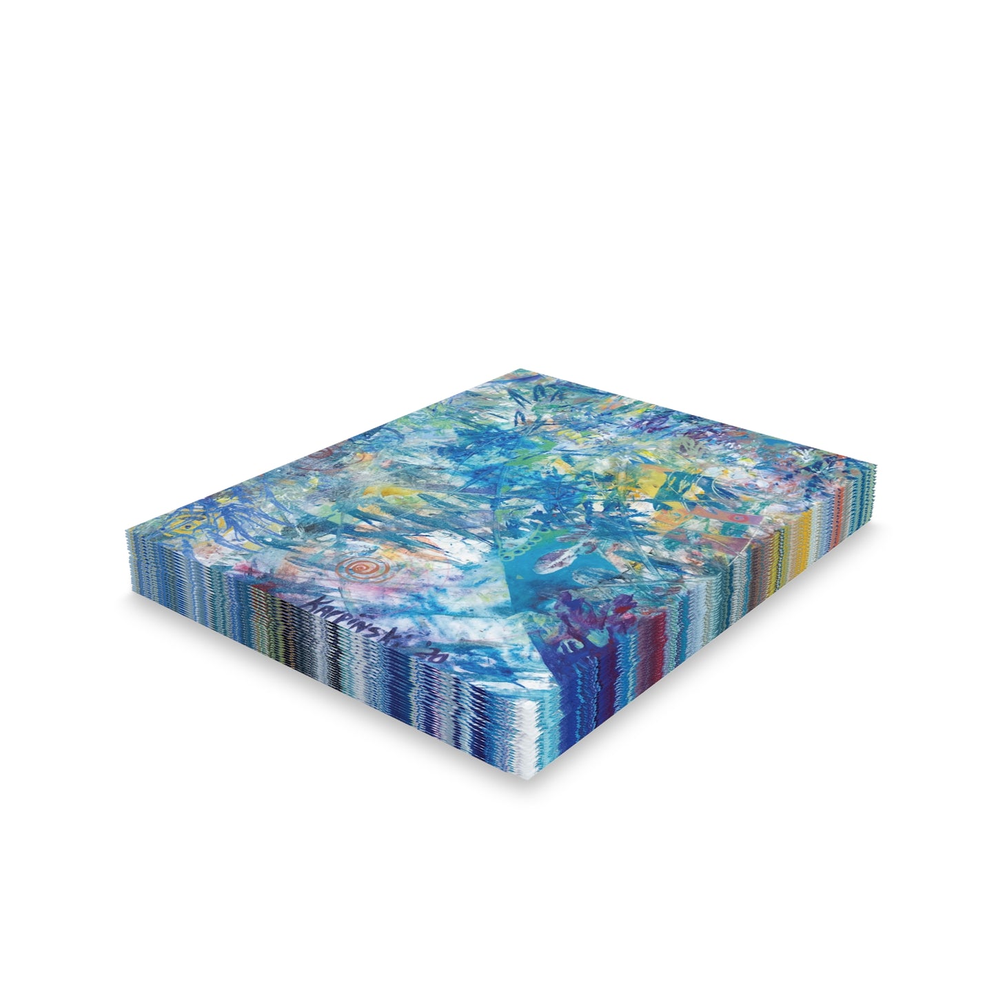 Peaceful Abstract Art Print Greeting Card Multi Pack - Ascension - Leslie Karpinski
