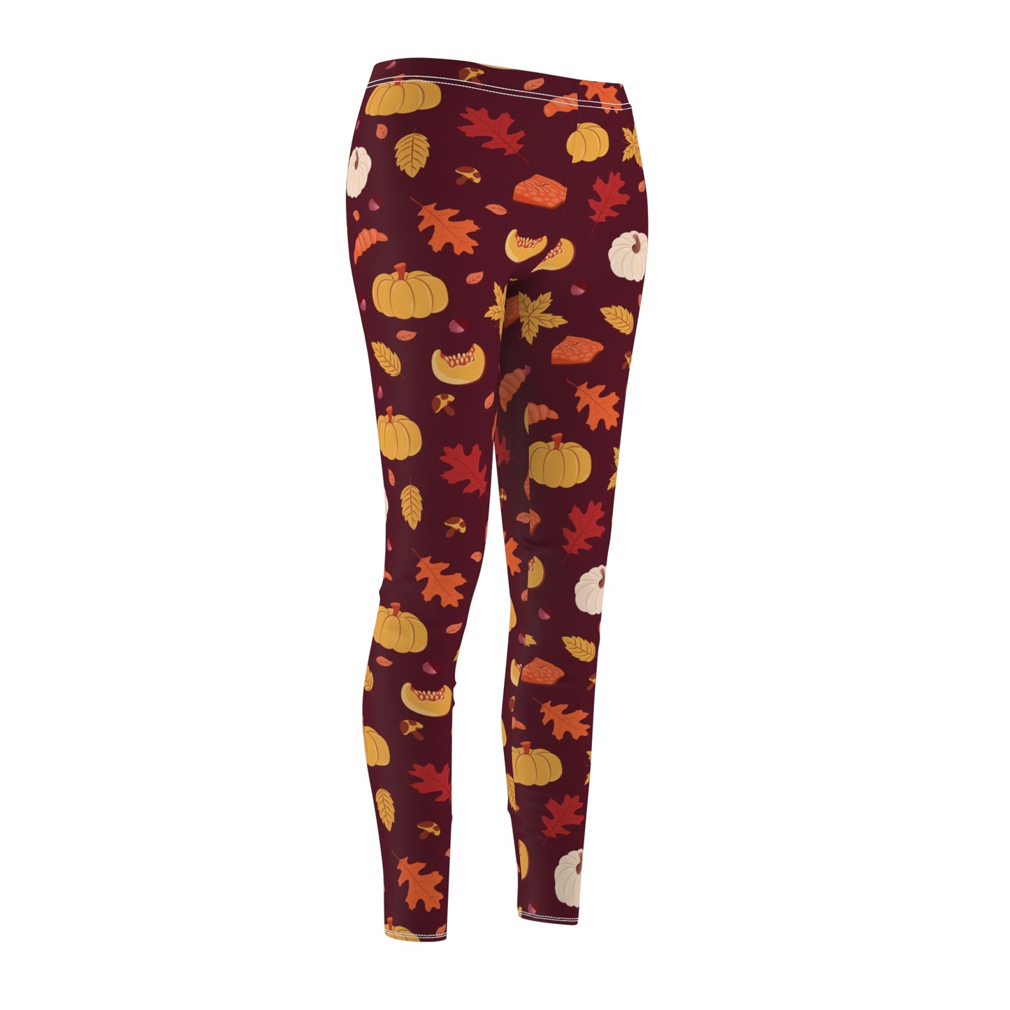 Fall Womens Pumpkin Womens Leggings Thanksgiving Yoga Pants - Saiko Studio