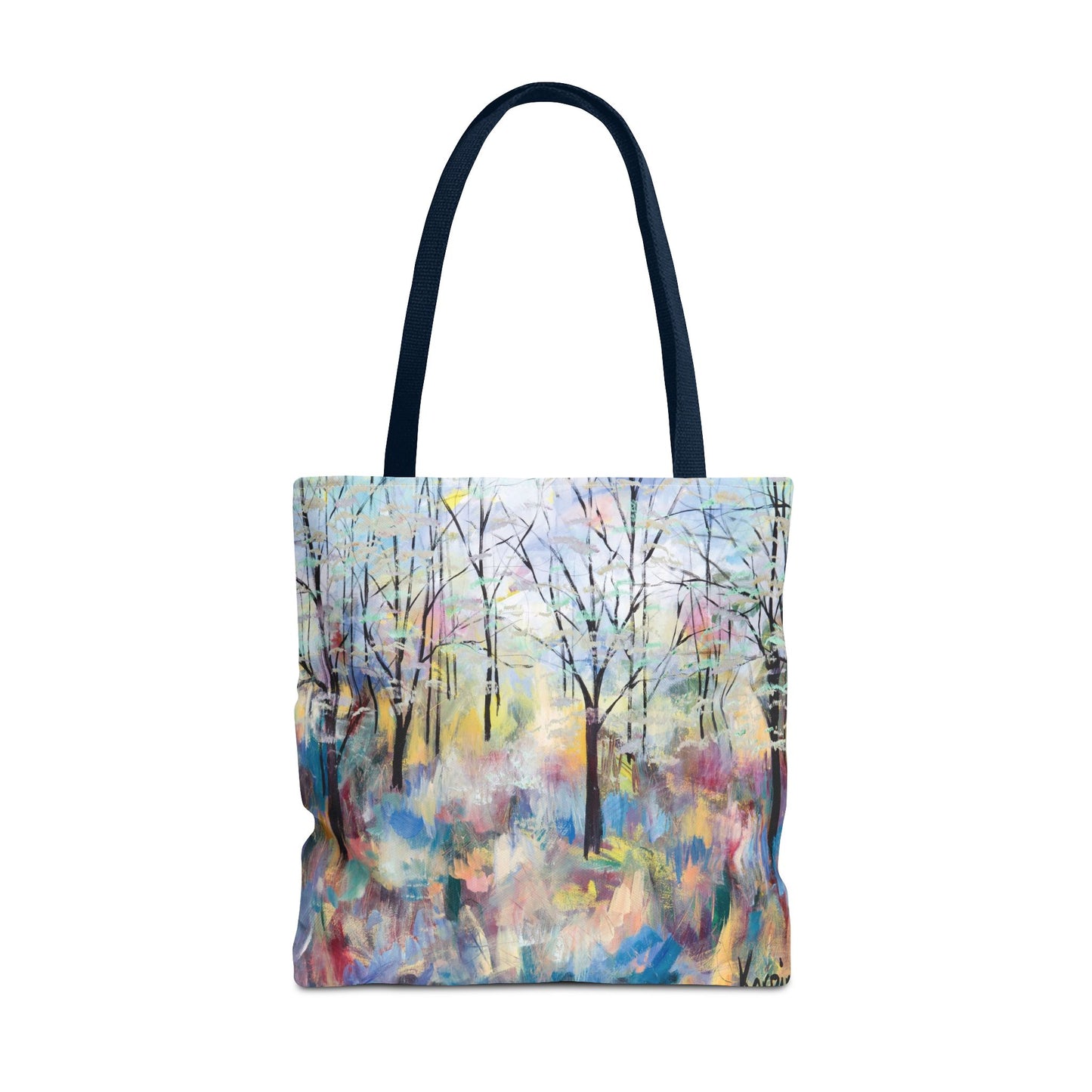 Forest Landscape Art Tote Bag Canvas Shopping Bag - Blue Ridge Parkway by Leslie Karpinski