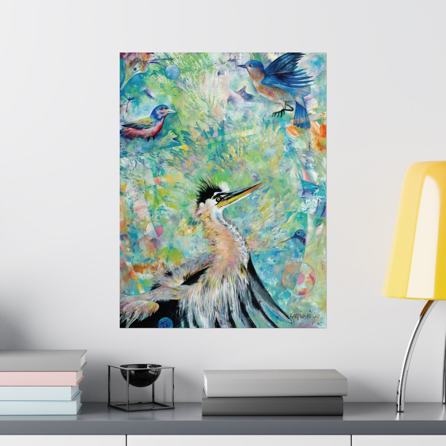 Bird Wall Art Poster Print Nature Artwork Home Decor - Messengers in the Sky by Leslie Karpinski
