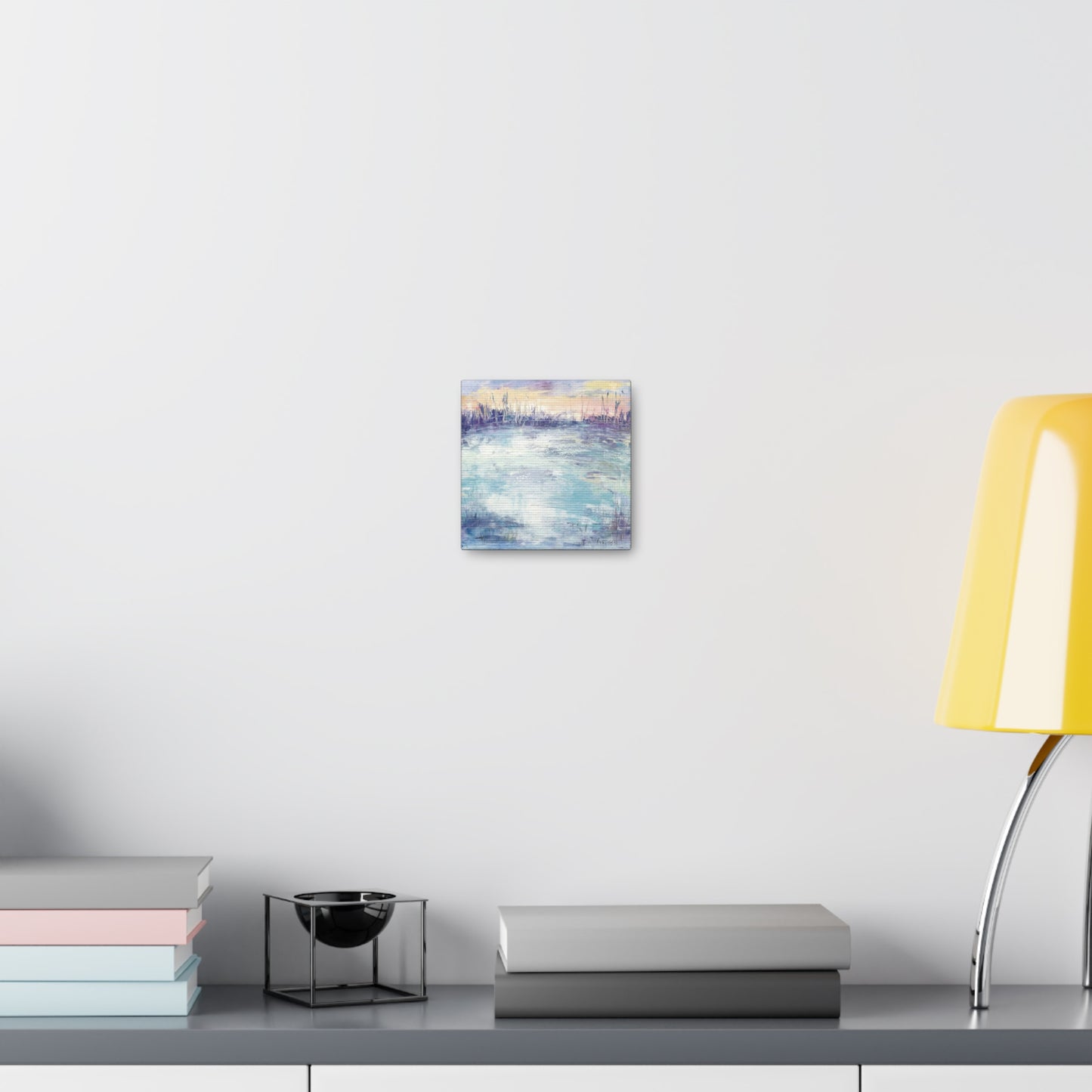 Nature Water Contemporary Canvas Wall Art Print Landscape Art - Flow of Life by Leslie Karpinski