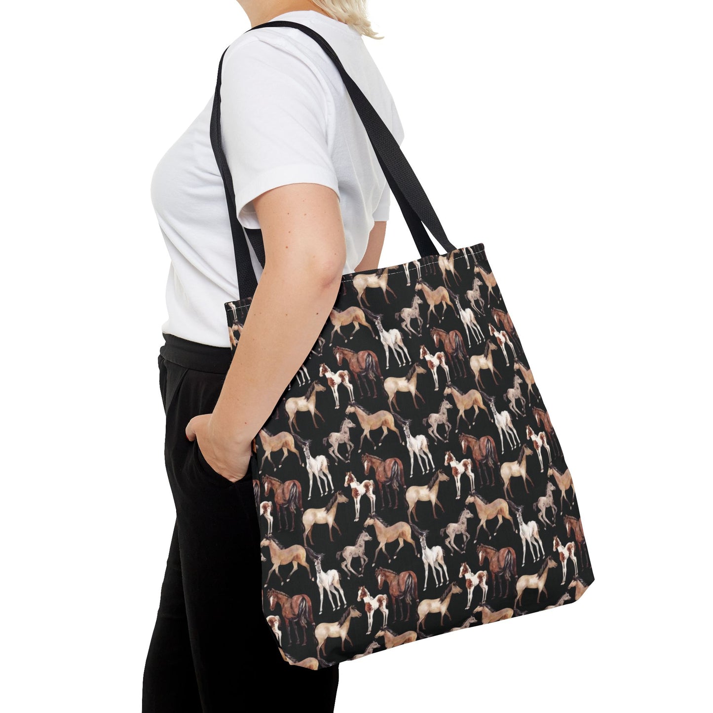 Horse Canvas Tote Bag Reusable Shopping Bag - Saiko Studio