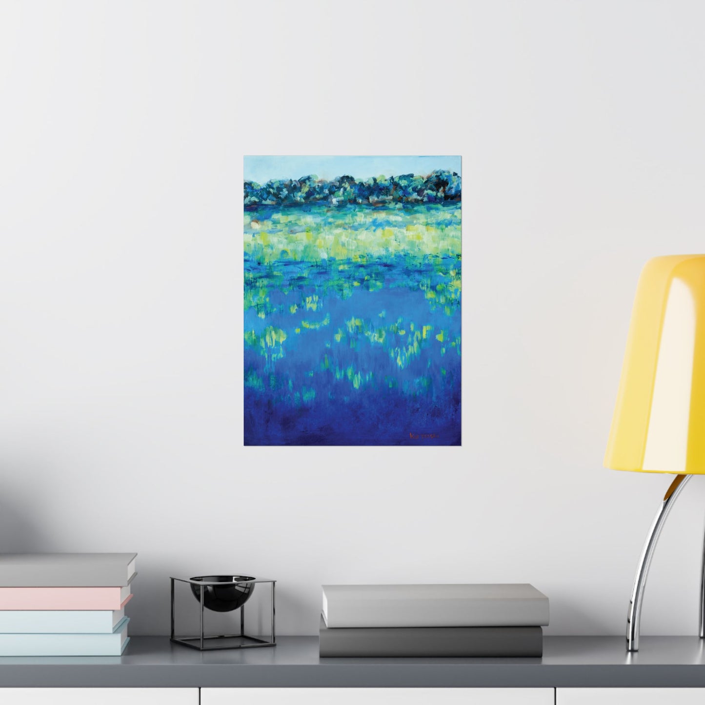 Matte Landscape Water Beach Poster Print Artwork - Waters Edge 2 by Leslie Karpinski