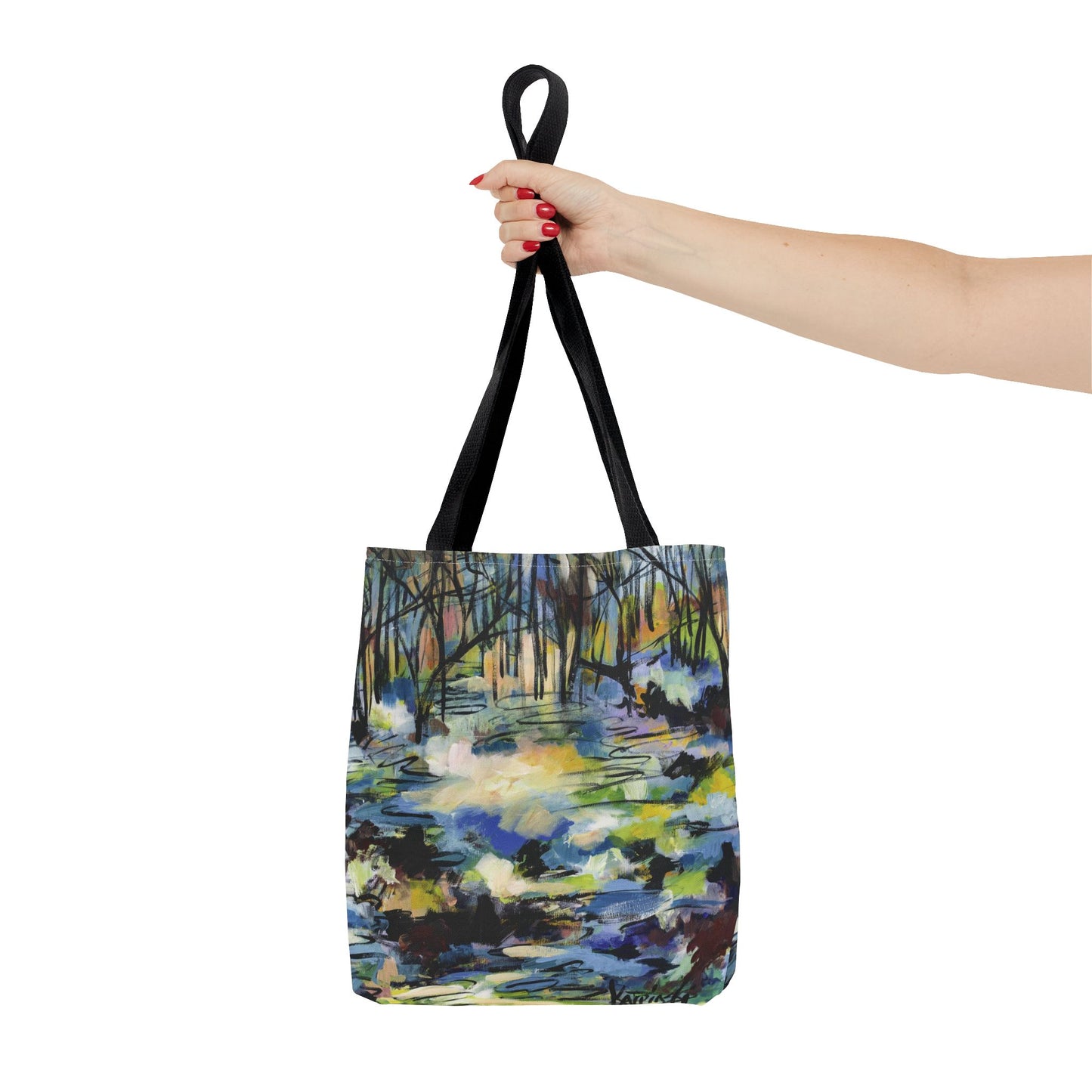 Landscape Tree Nature Art Tote Bag Canvas Shopping Bag - Afternoon Glow of Trees by Leslie Karpinski