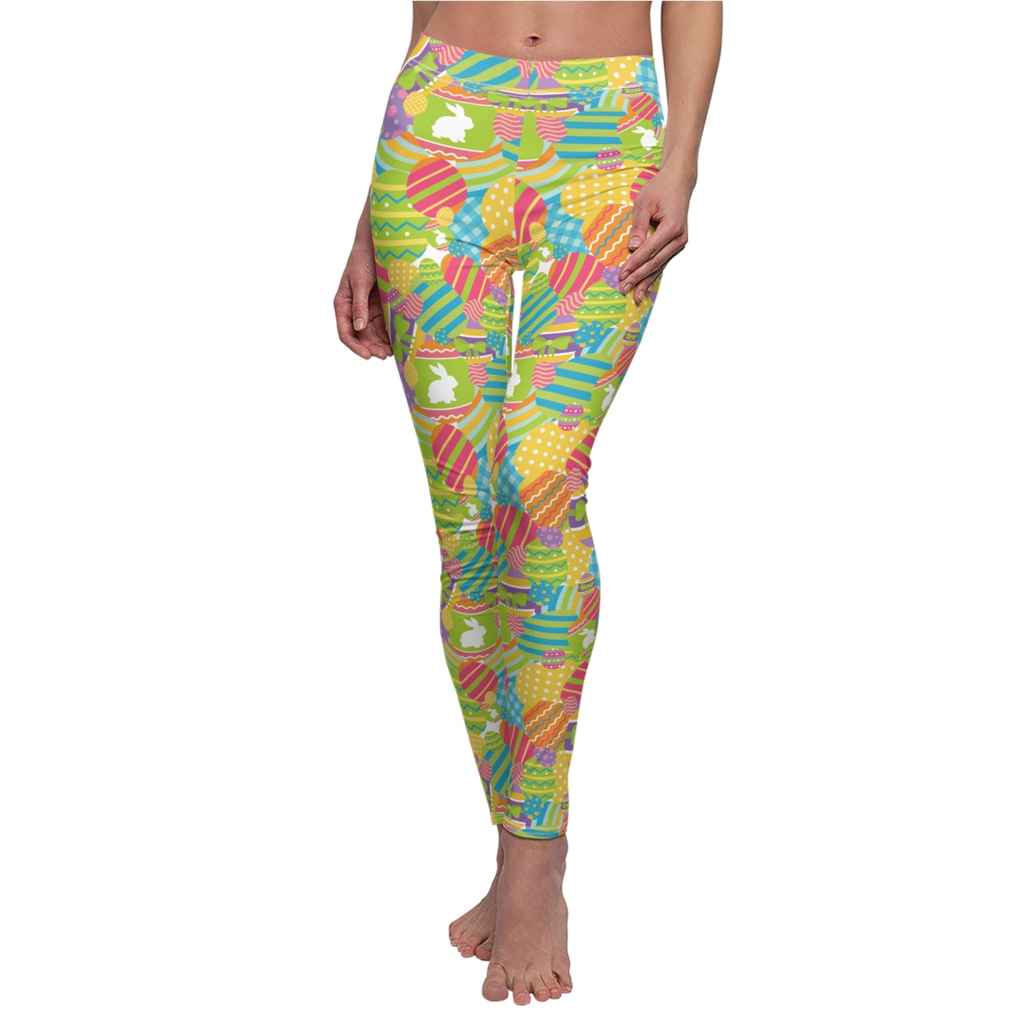Easter Egg Womens Leggings Stretch Pants - Saiko Studio
