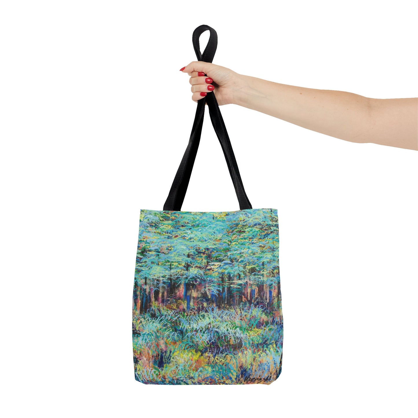 Tree Landscape Art Tote Bag Canvas Shopping Bag - Sunrise on the Blue Ridge by Leslie Karpinski