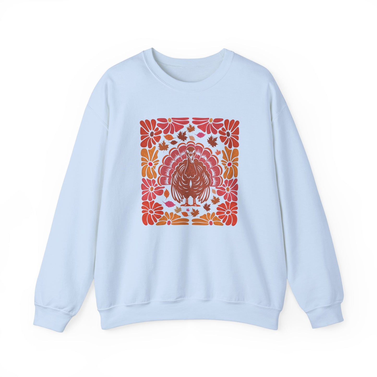 Thanksgiving Turkey Boho Flower Womens Unisex Sweatshirt