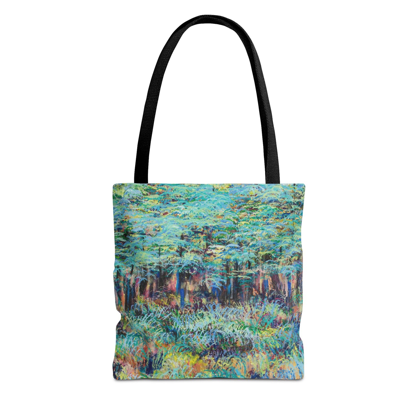 Tree Landscape Art Tote Bag Canvas Shopping Bag - Sunrise on the Blue Ridge by Leslie Karpinski