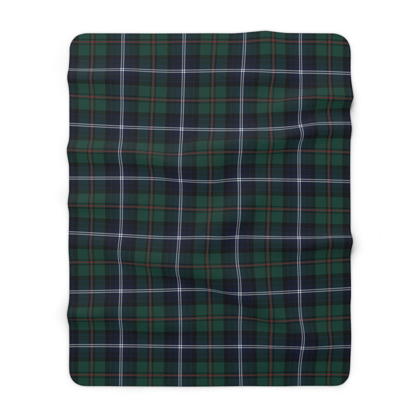 Custom Tartan Plaid Sherpa Fleece Sofa Blanket - Saiko Studio
