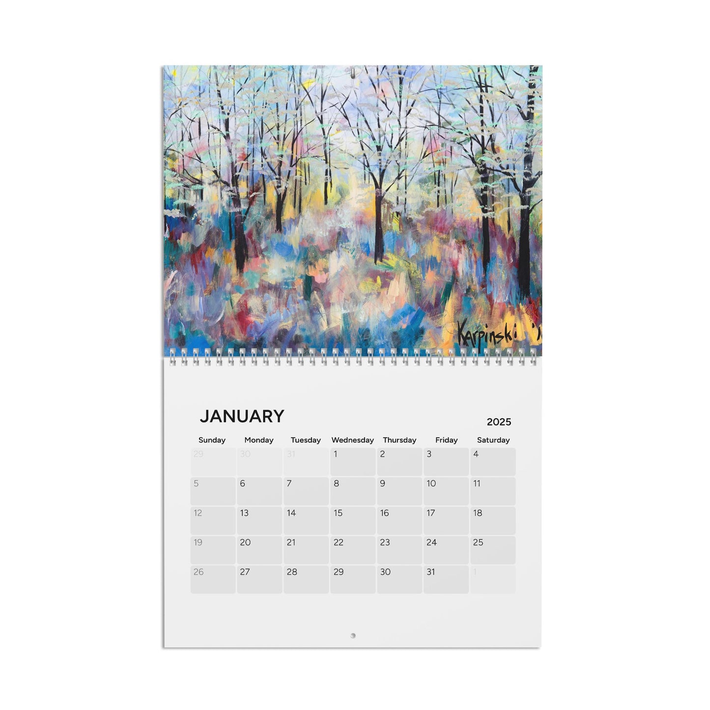 Landscape Fine Art Contemporary Painting Artist 2025 Calendar - Leslie Karpinski