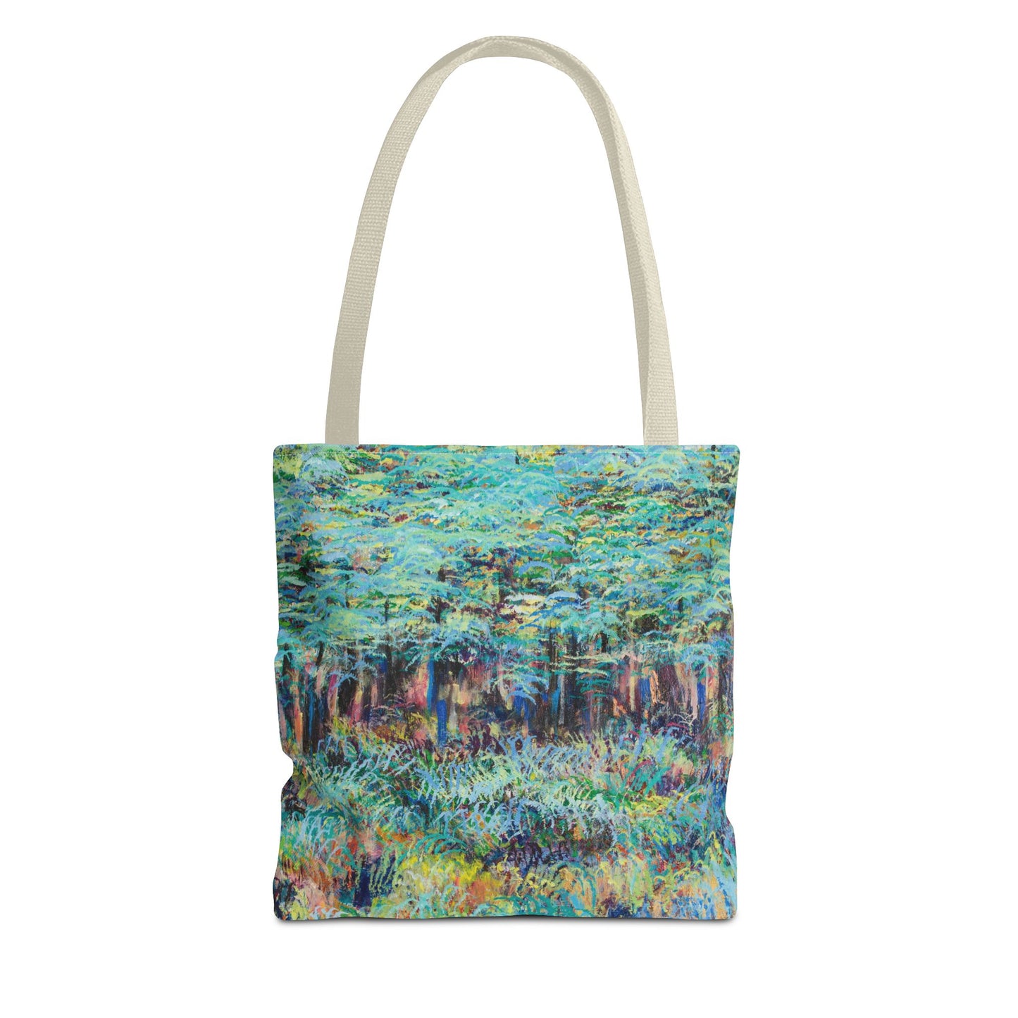 Tree Landscape Art Tote Bag Canvas Shopping Bag - Sunrise on the Blue Ridge by Leslie Karpinski