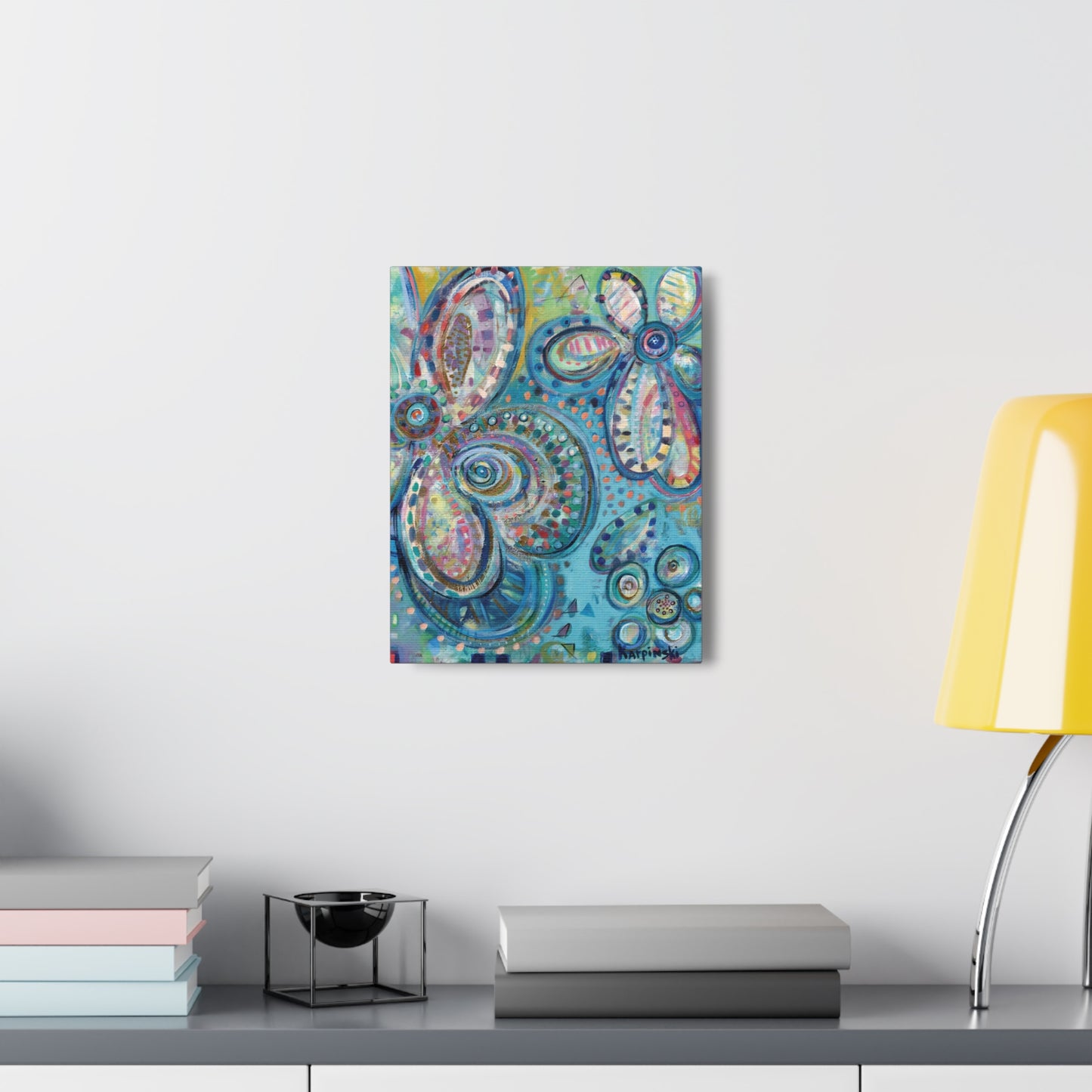 Flower Colorful Canvas Nature Art Contemporary Art Print Artwork - World Love