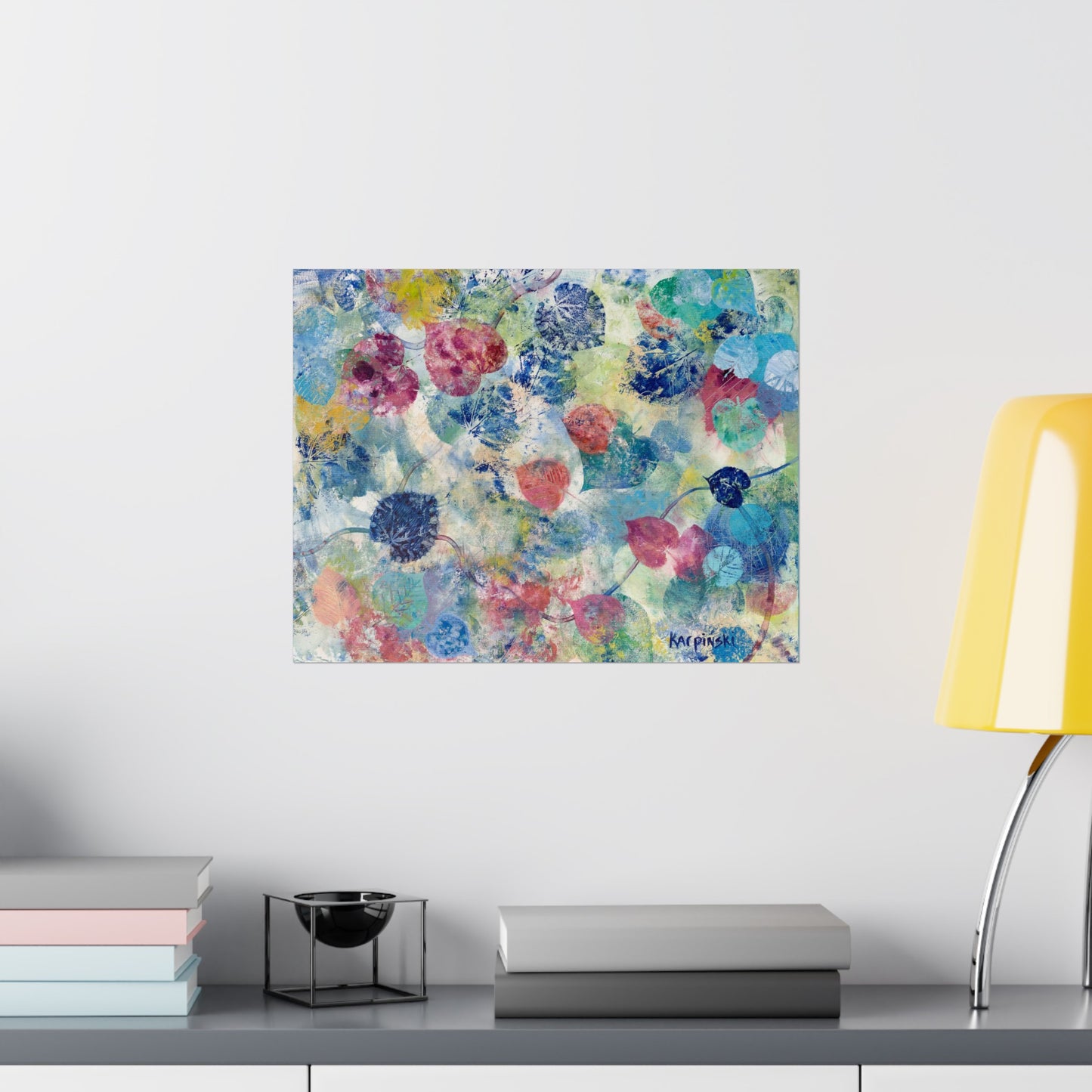 Leaf Nature Wall Poster Print Wall Decor Artwork Painting - Red Bud by Leslie Karpinski