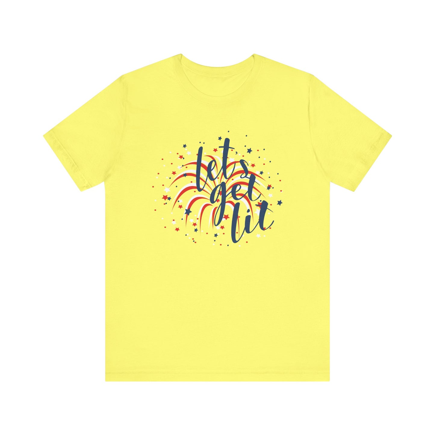 Lets Get Lit Fireworks Womens Tee 4th of July Shirt - Saiko Studio