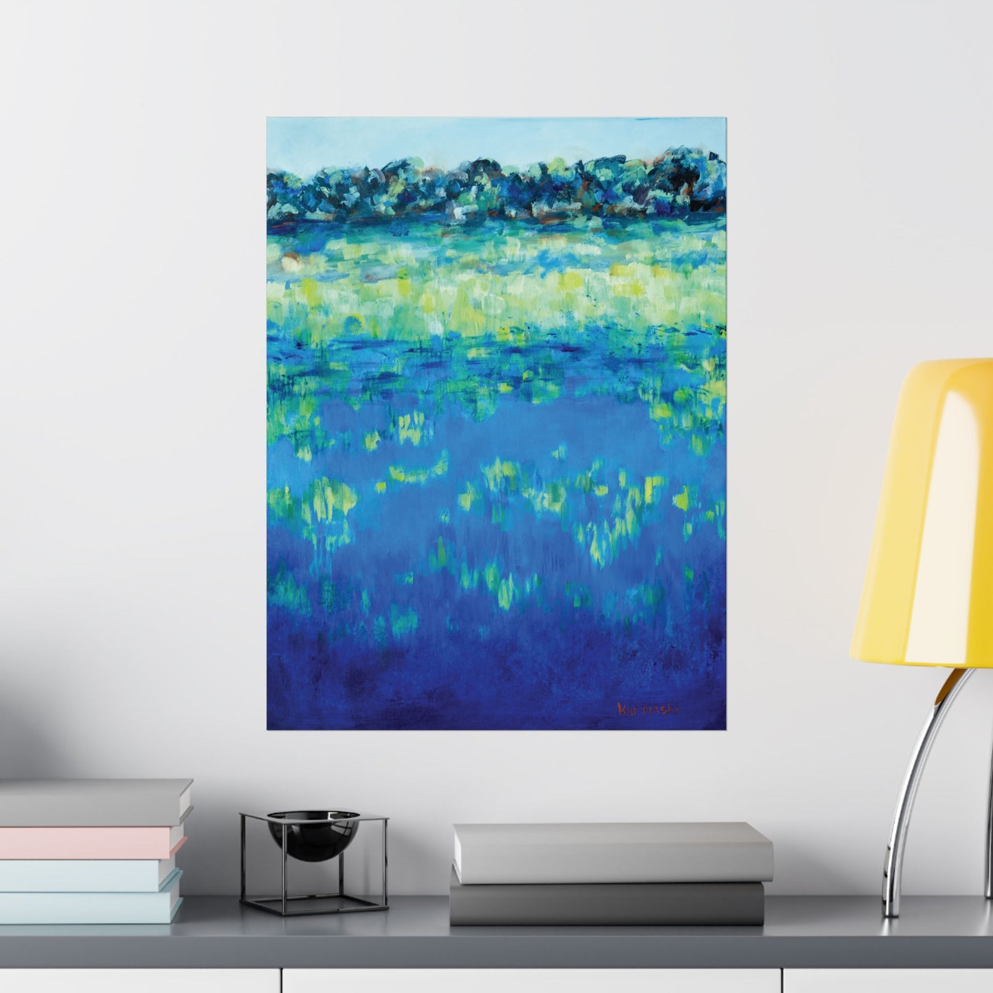 Matte Landscape Water Beach Poster Print Artwork - Waters Edge 2 by Leslie Karpinski