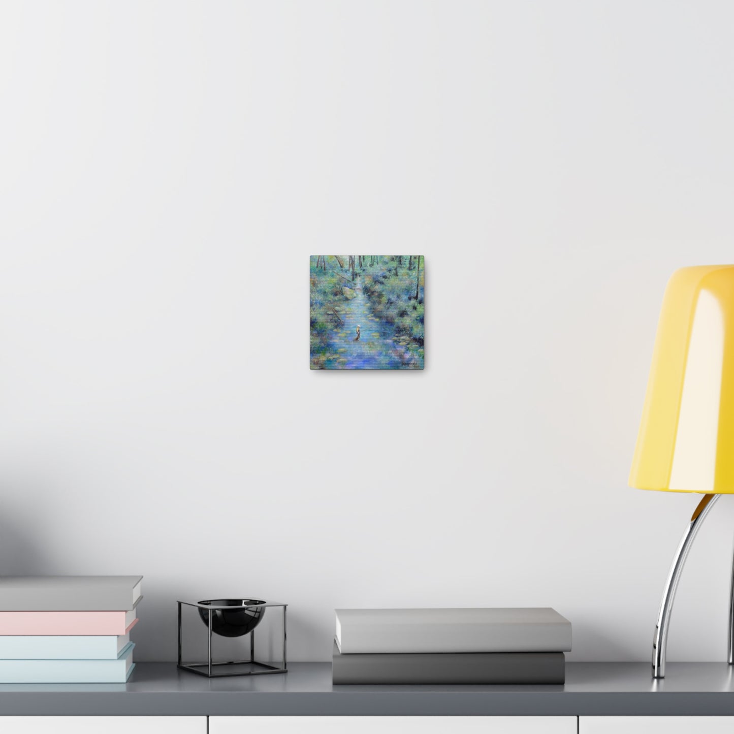Fishing Nature River Landscape Canvas Art Print - River Wonders by Leslie Karpinski