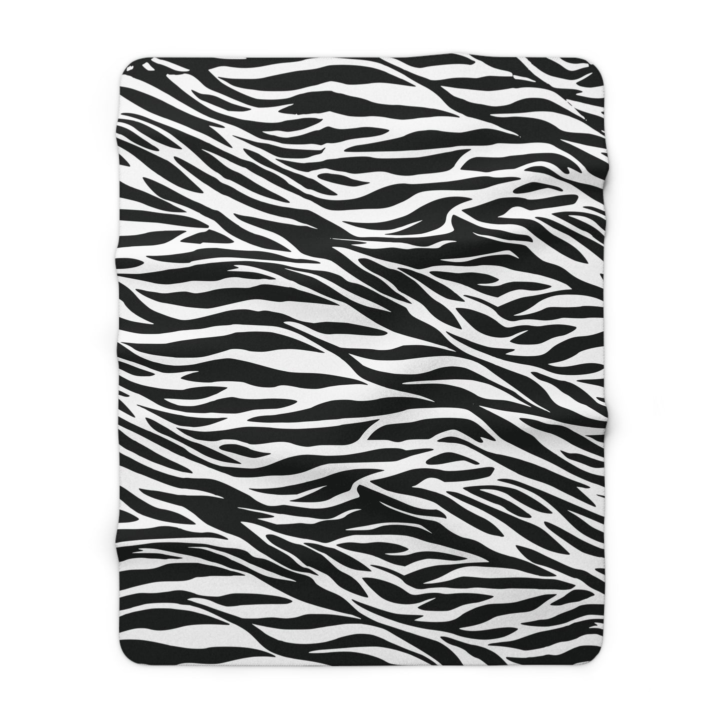 Zebra Animal Print Sherpa Fleece Sofa Blanket - Saiko Studio