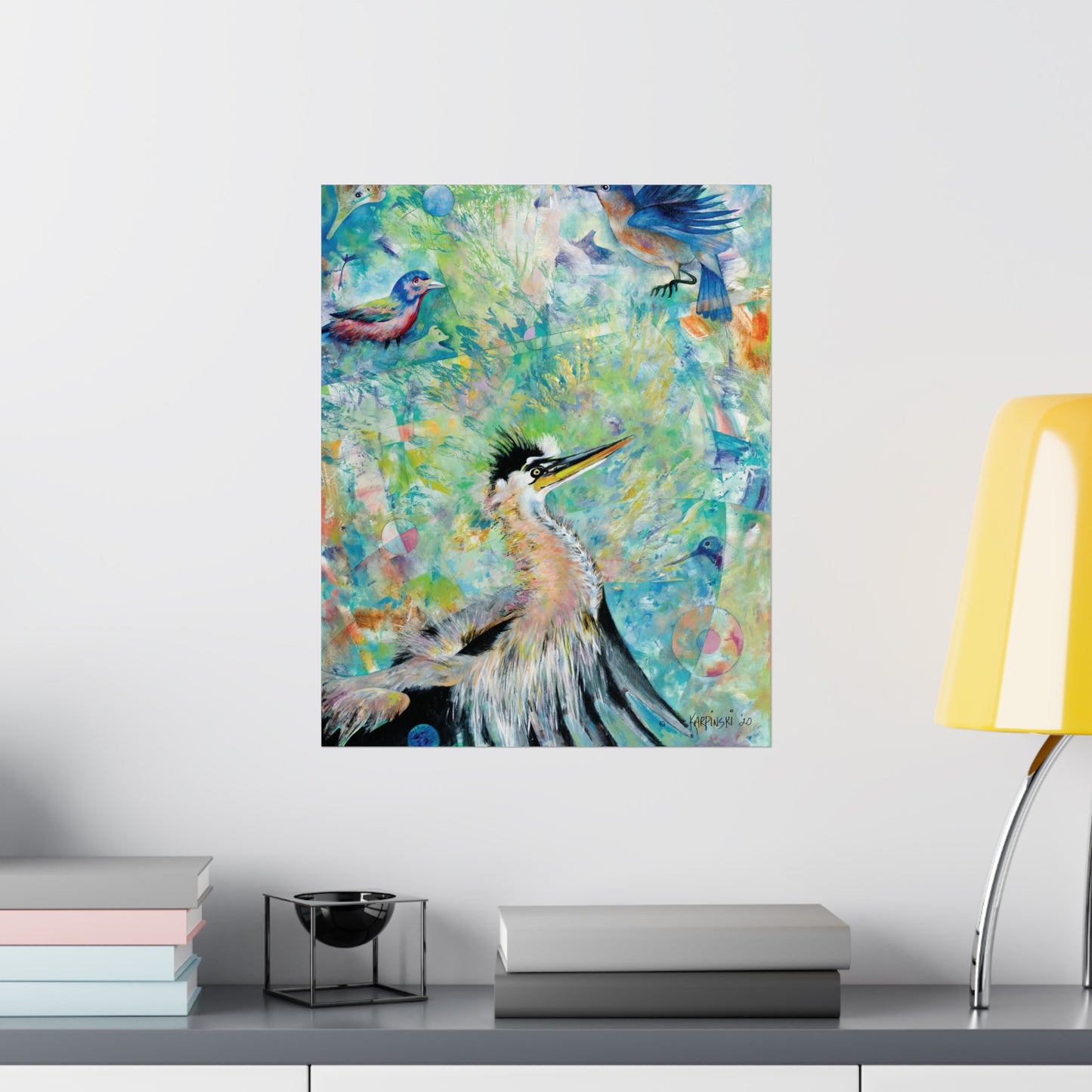 Bird Wall Art Poster Print Nature Artwork Home Decor - Messengers in the Sky by Leslie Karpinski