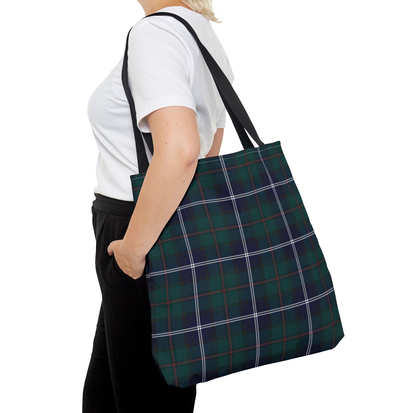 Custom Tartan Plaid Tote Bag Personalized Reusable Shopping Bag - Saiko Studio