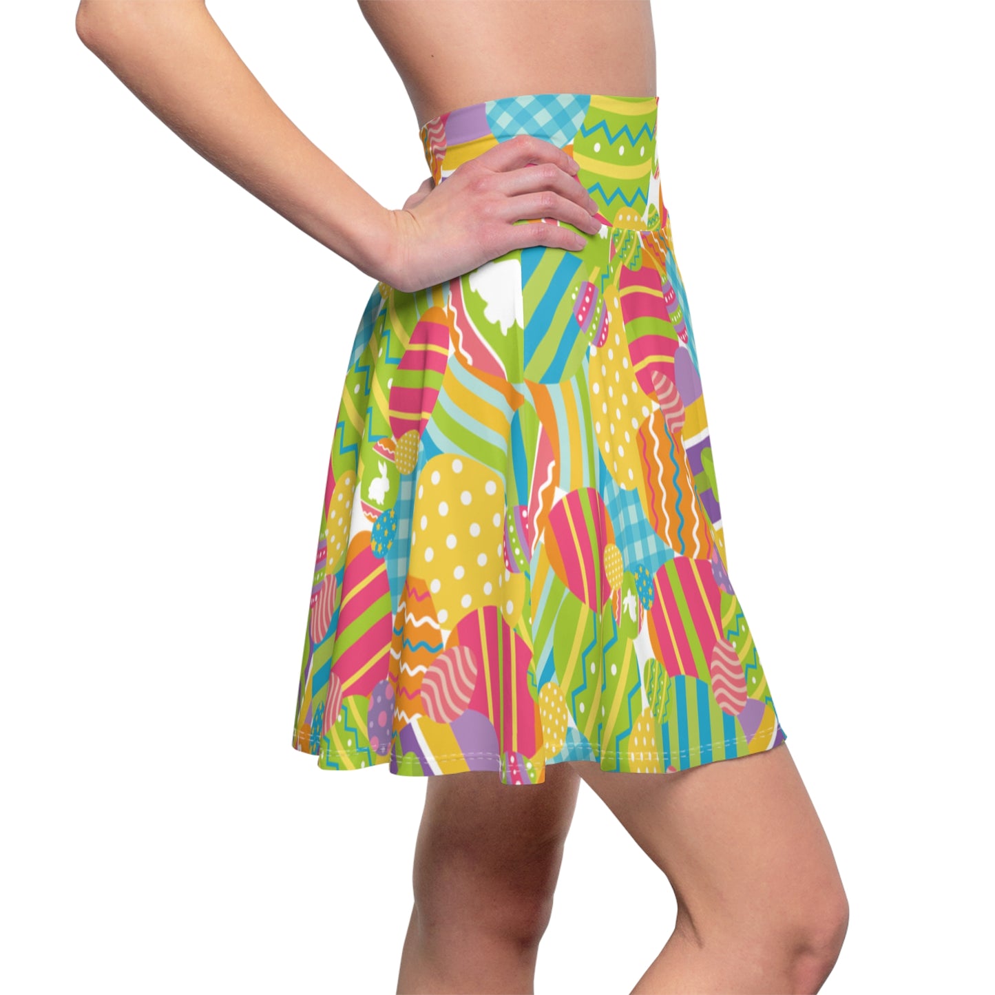 Easter Egg Colorful Skater Womens Skirt - Saiko Studio