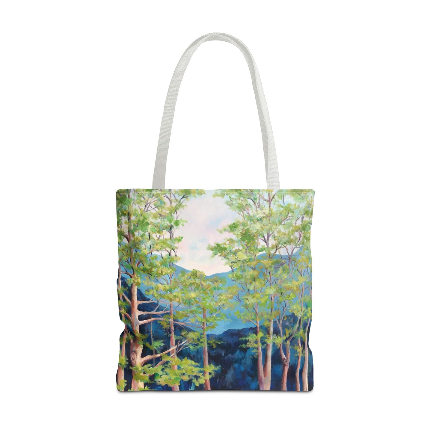 Tree Landscape Art Tote Bag Canvas Shopping Bag - Strong Tree by Leslie Karpinski