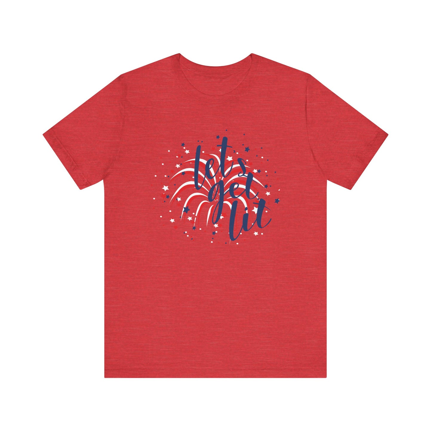 Lets Get Lit Fireworks Womens Tee 4th of July Shirt - Saiko Studio