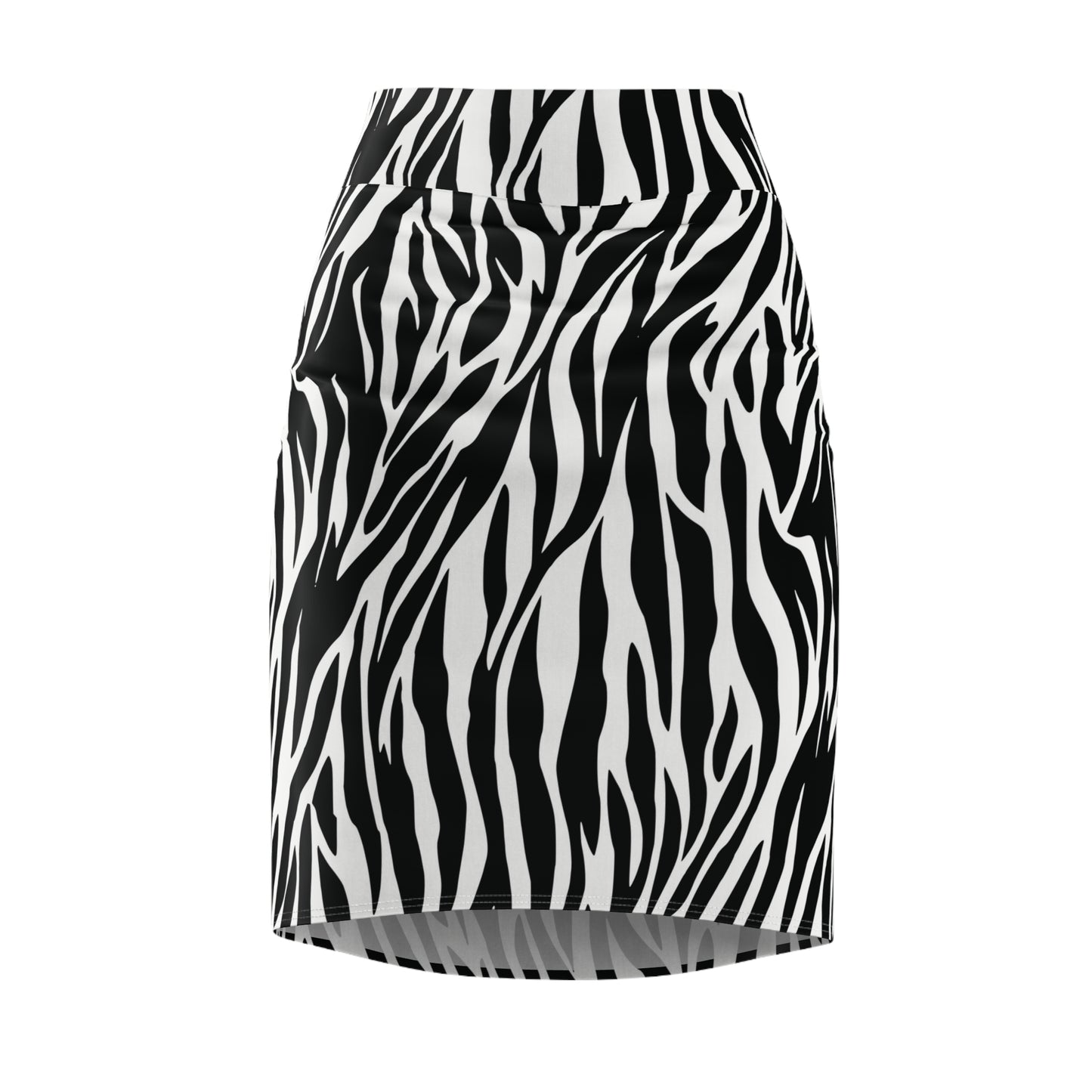 Zebra Print Womens Animal Print Pencil Stretch Skirt - Saiko Studio