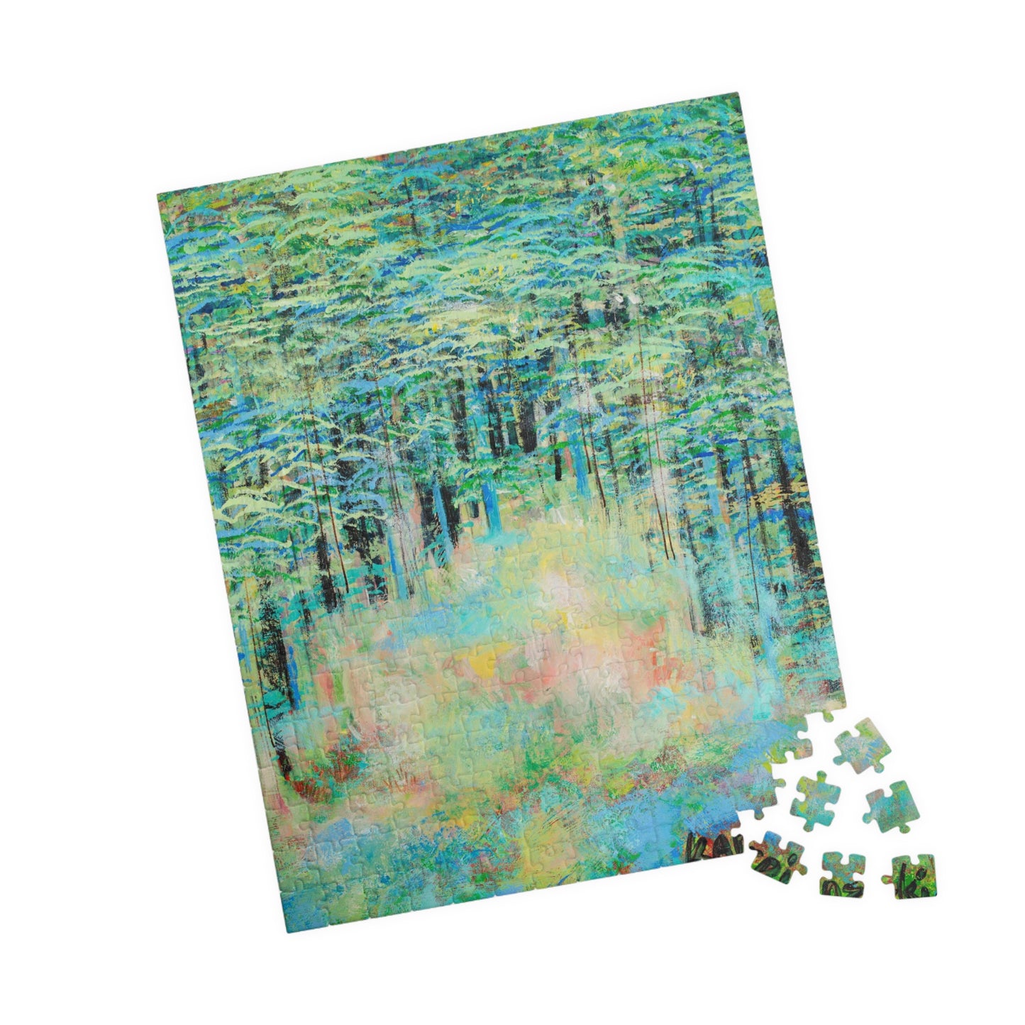Art Nature Landscape Wood Jigsaw Adult Puzzle - Springtime Forest by Leslie Karpinski