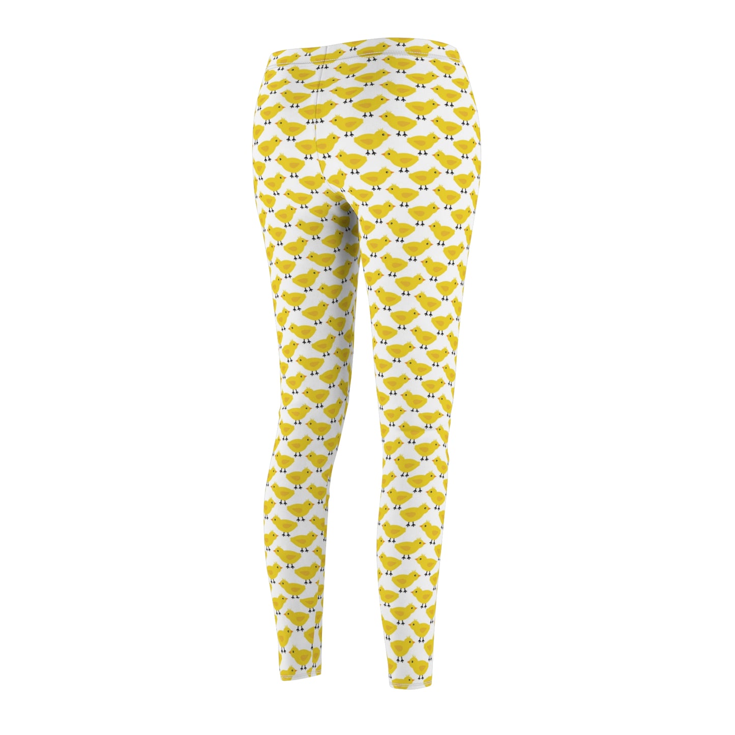 Yellow Easter Chick Womens Leggings Yoga Pants - Saiko Studio