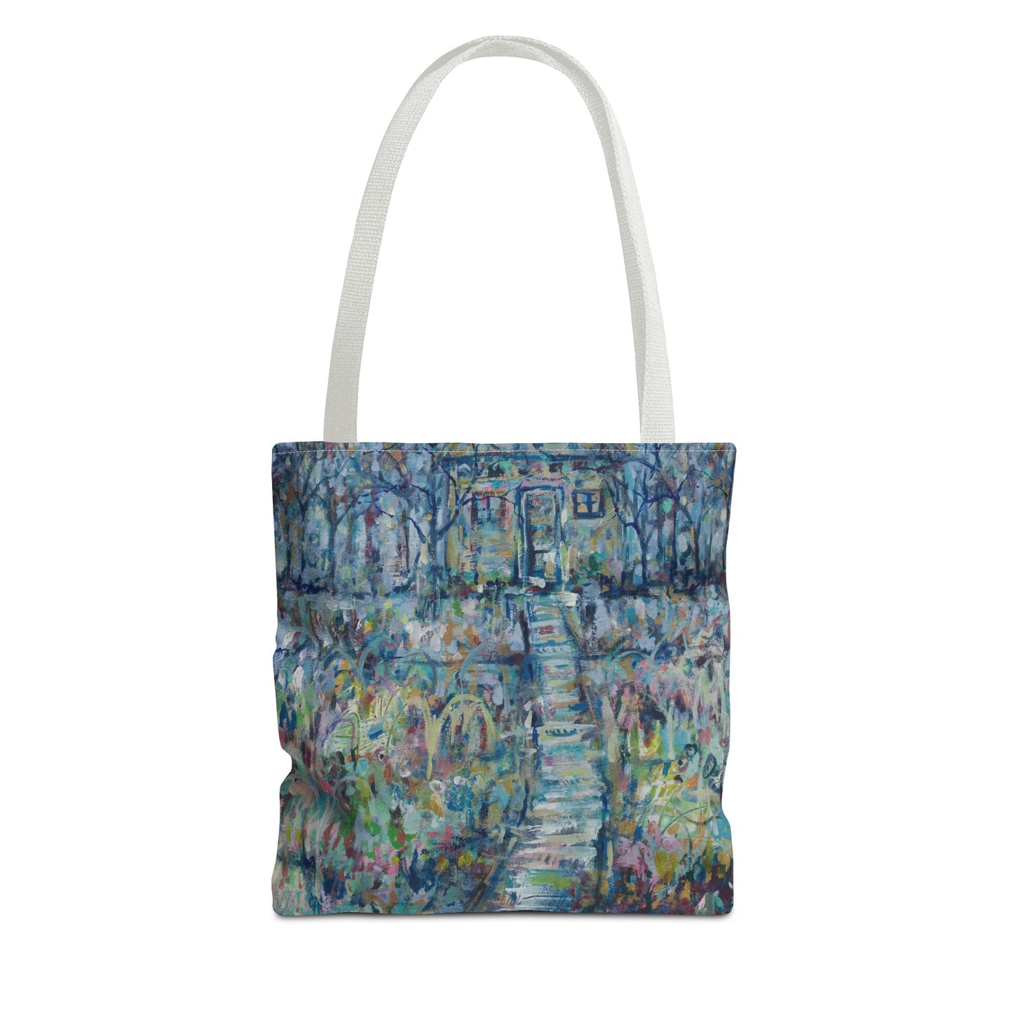 Landscape Tree Nature Art Canvas Tote Bag - Climbing to a Higher Place - Leslie Karpinski