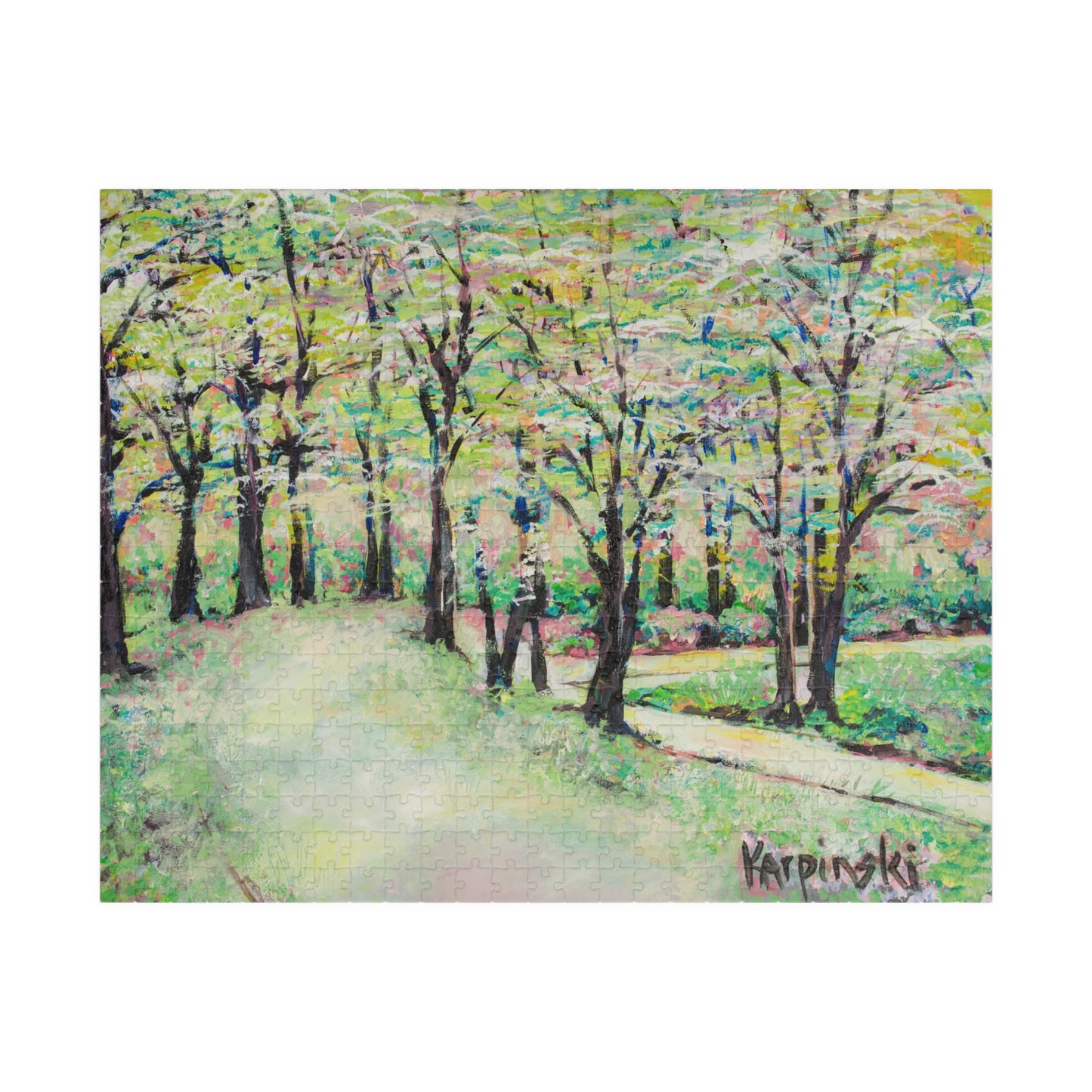 Landscape Nature Spring Art Jigsaw Puzzle - Bottom of Reynolda Leslie Karpinski