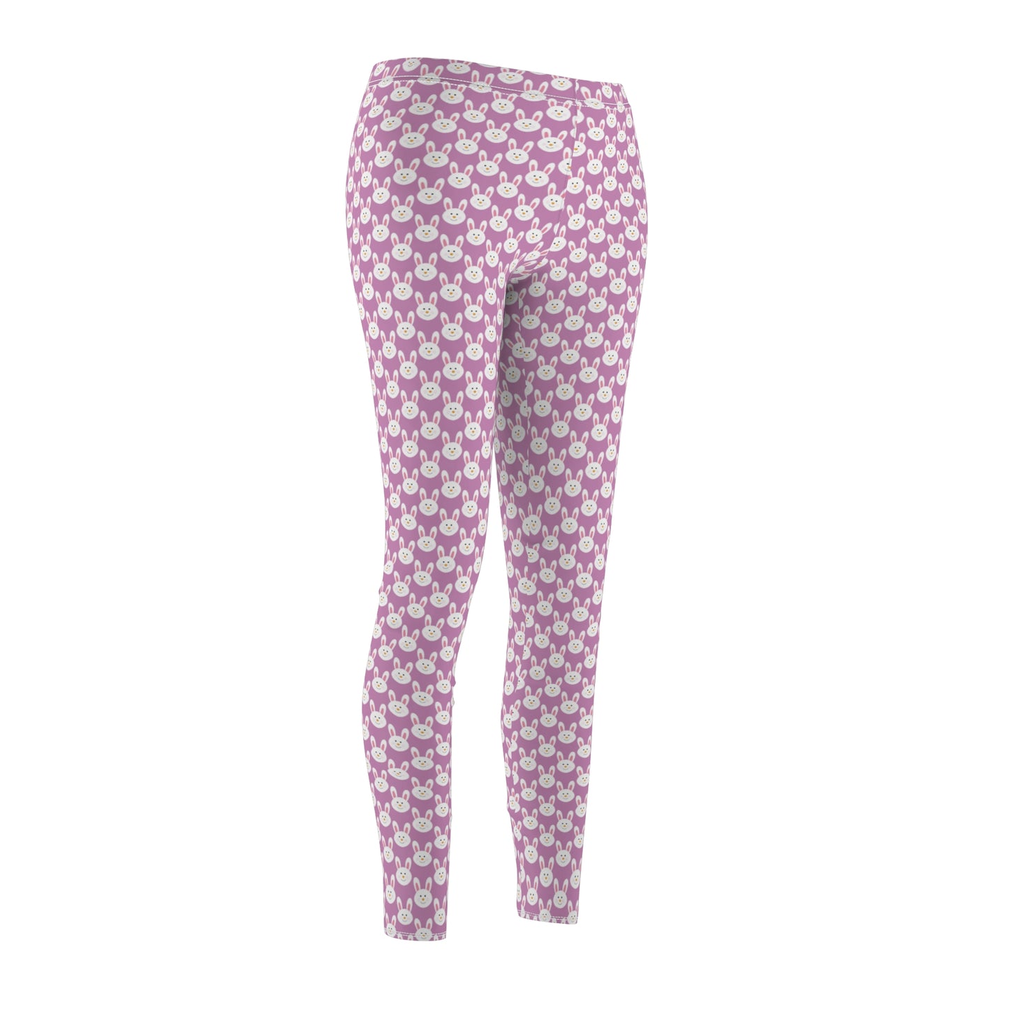 Lavender Purple Easter Bunny Womens Leggings Yoga Pants - Saiko Studio
