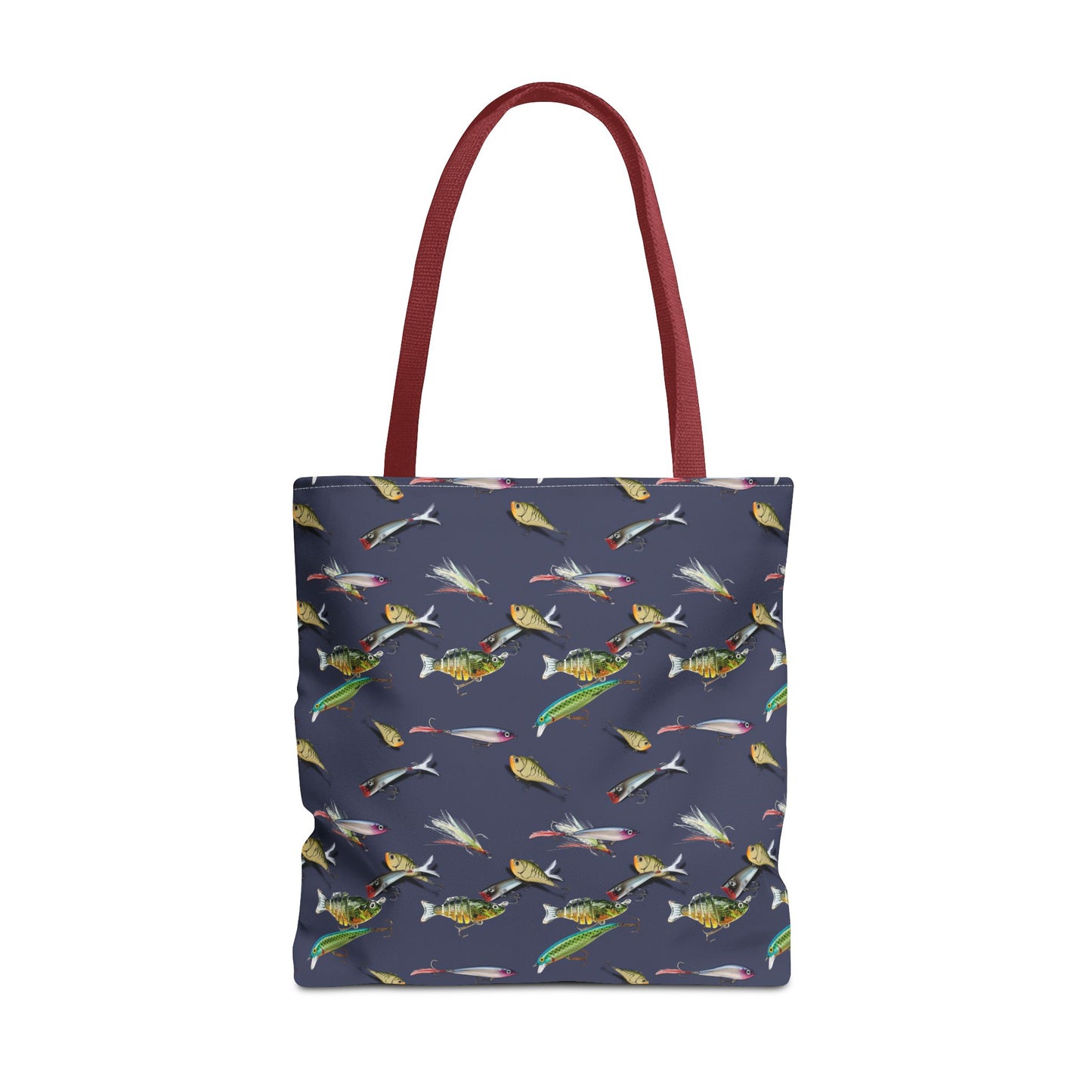 Fishing Lure Fish Print Canvas Tote Bag Reusable Shopping Bag - Saiko Studio