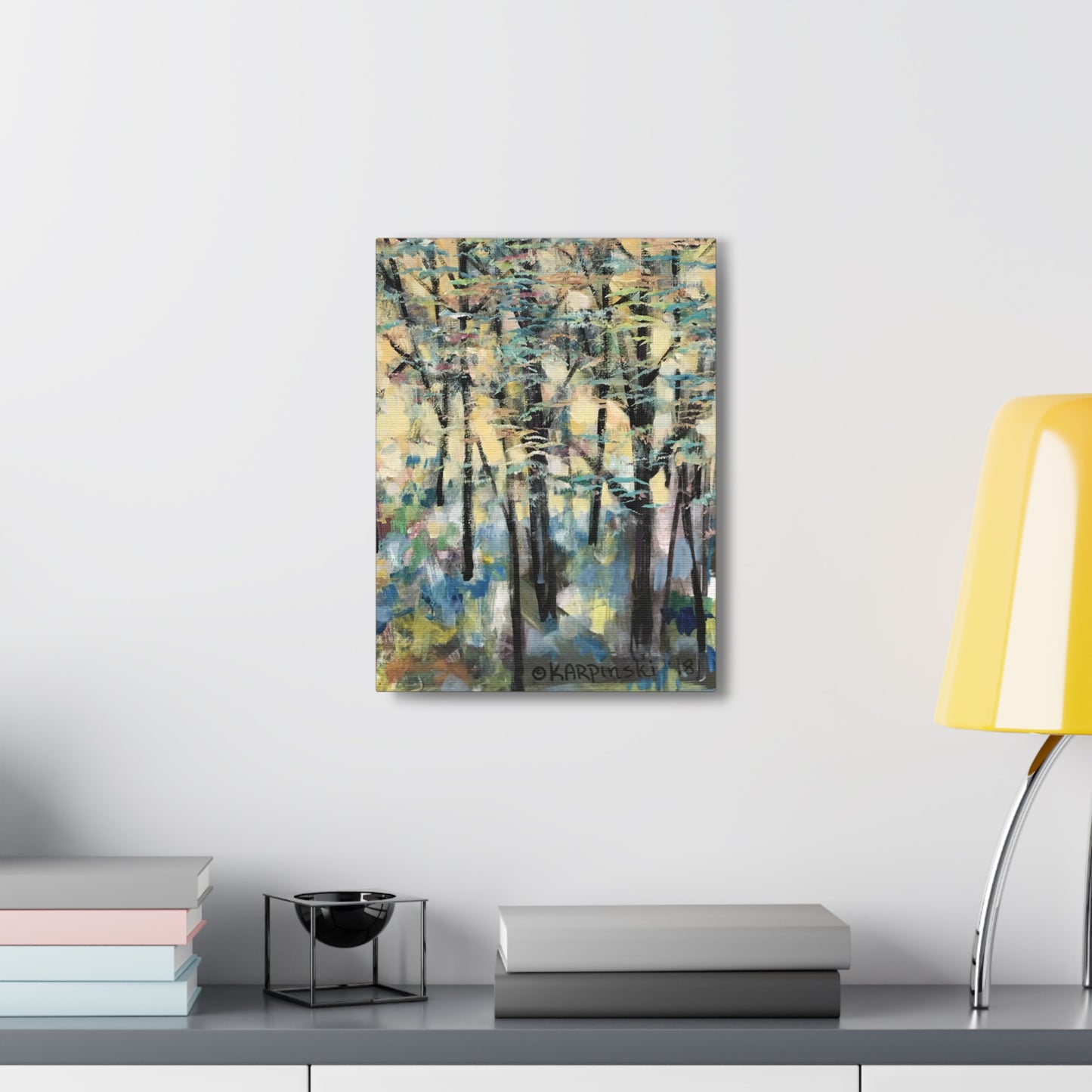 Nature Canvas Abstract Tree Art Canvas Wall Decor - Golden Trees by Leslie Karpinski