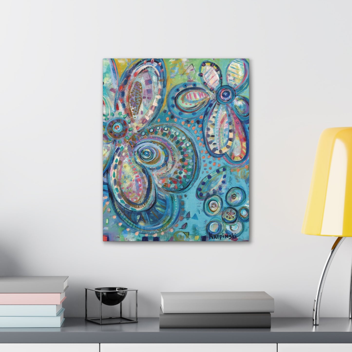 Flower Colorful Canvas Nature Art Contemporary Art Print Artwork - World Love