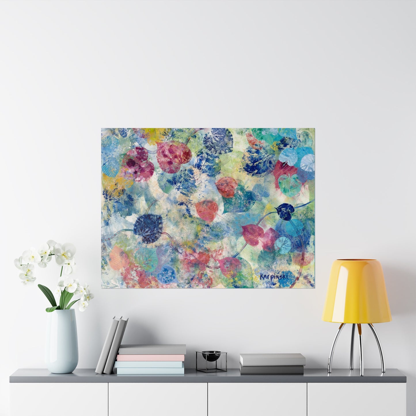 Leaf Nature Wall Poster Print Wall Decor Artwork Painting - Red Bud by Leslie Karpinski