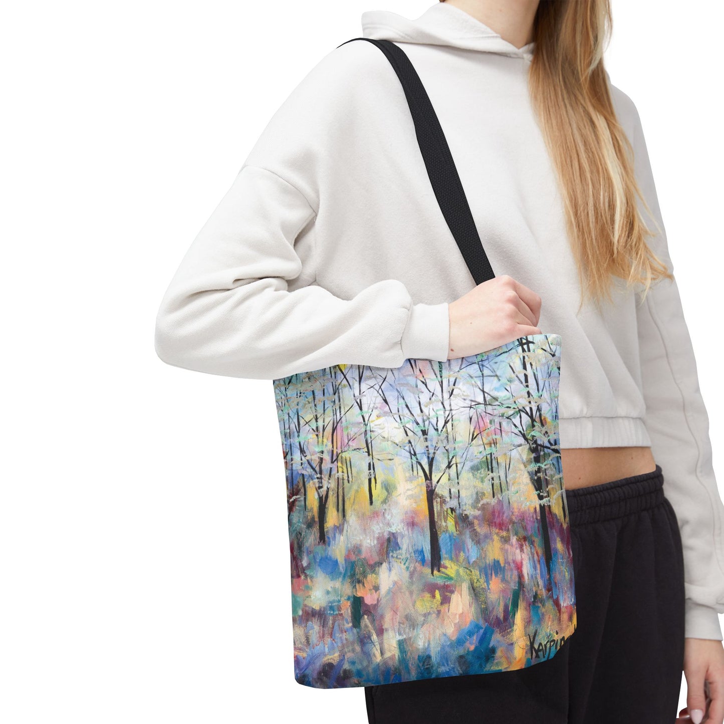 Blue Ridge Parkway Canvas Art Tote Bag - Leslie Karpinski
