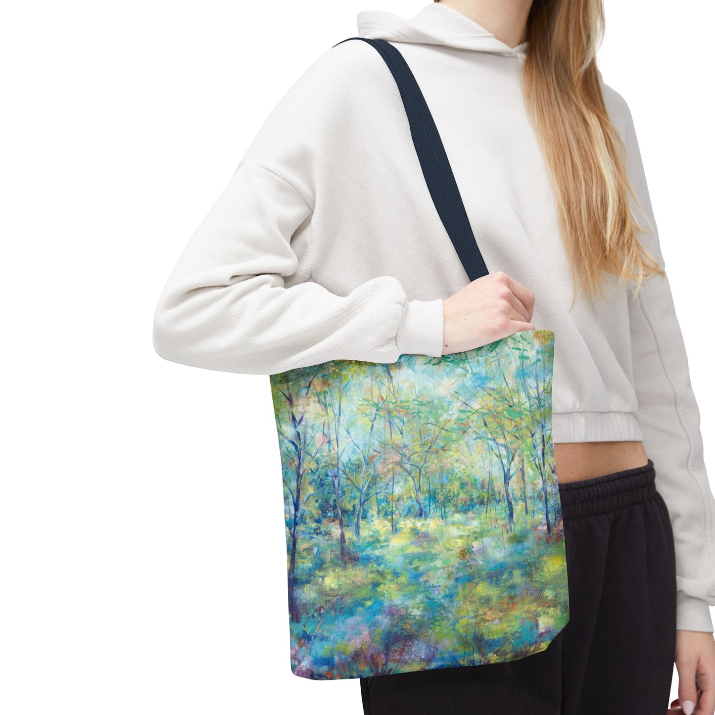 12 Sacred Trees Landscape Art Tote Bag - Leslie Karpinski