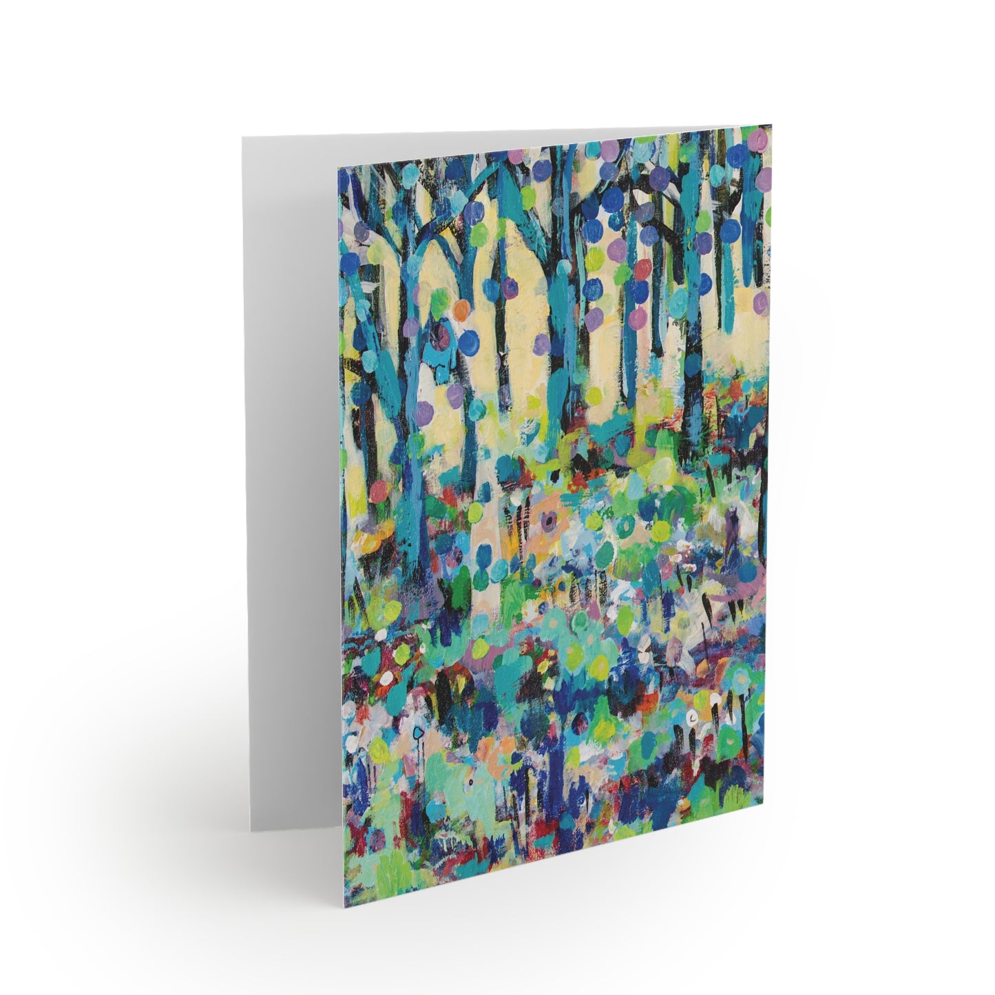 Colorful Tree Landscape Art Nature Greeting Card Multi Pack - Circle of Tree - Leslie Karpinski